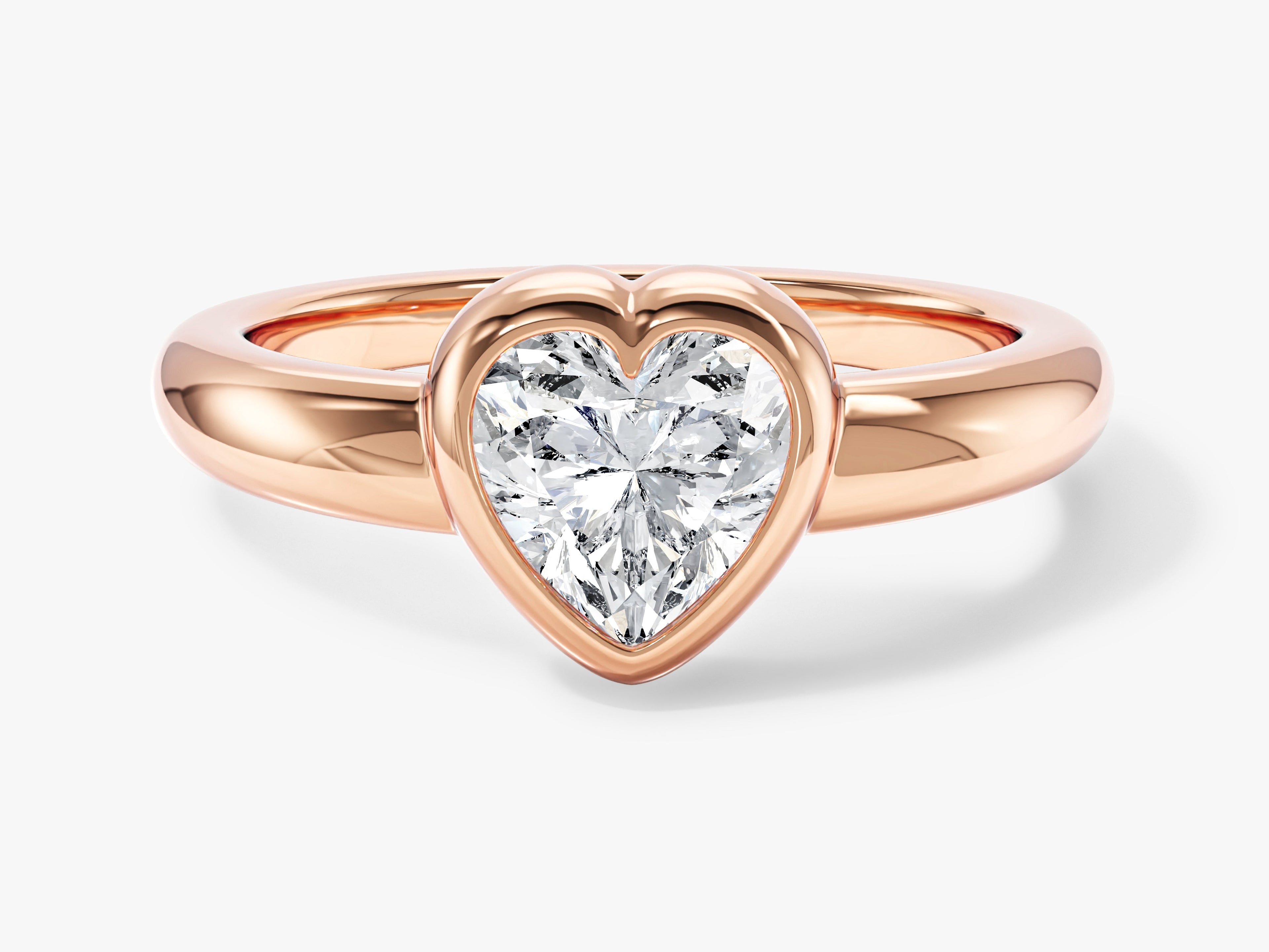 Bezel Set Heart Cut Promise Ring