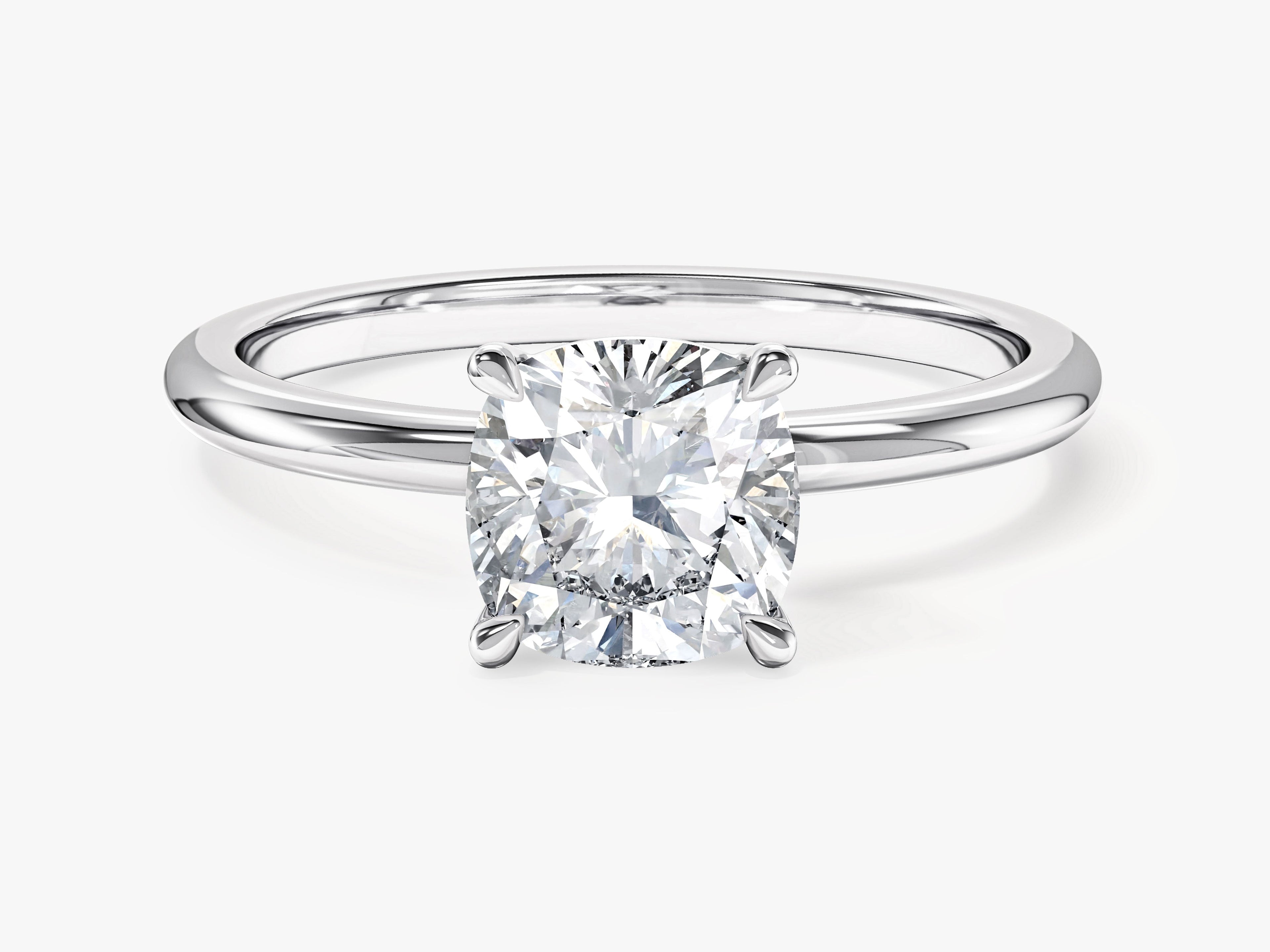 Cushion Cut Solitaire Moissanite Engagement Ring (1.50 CT)