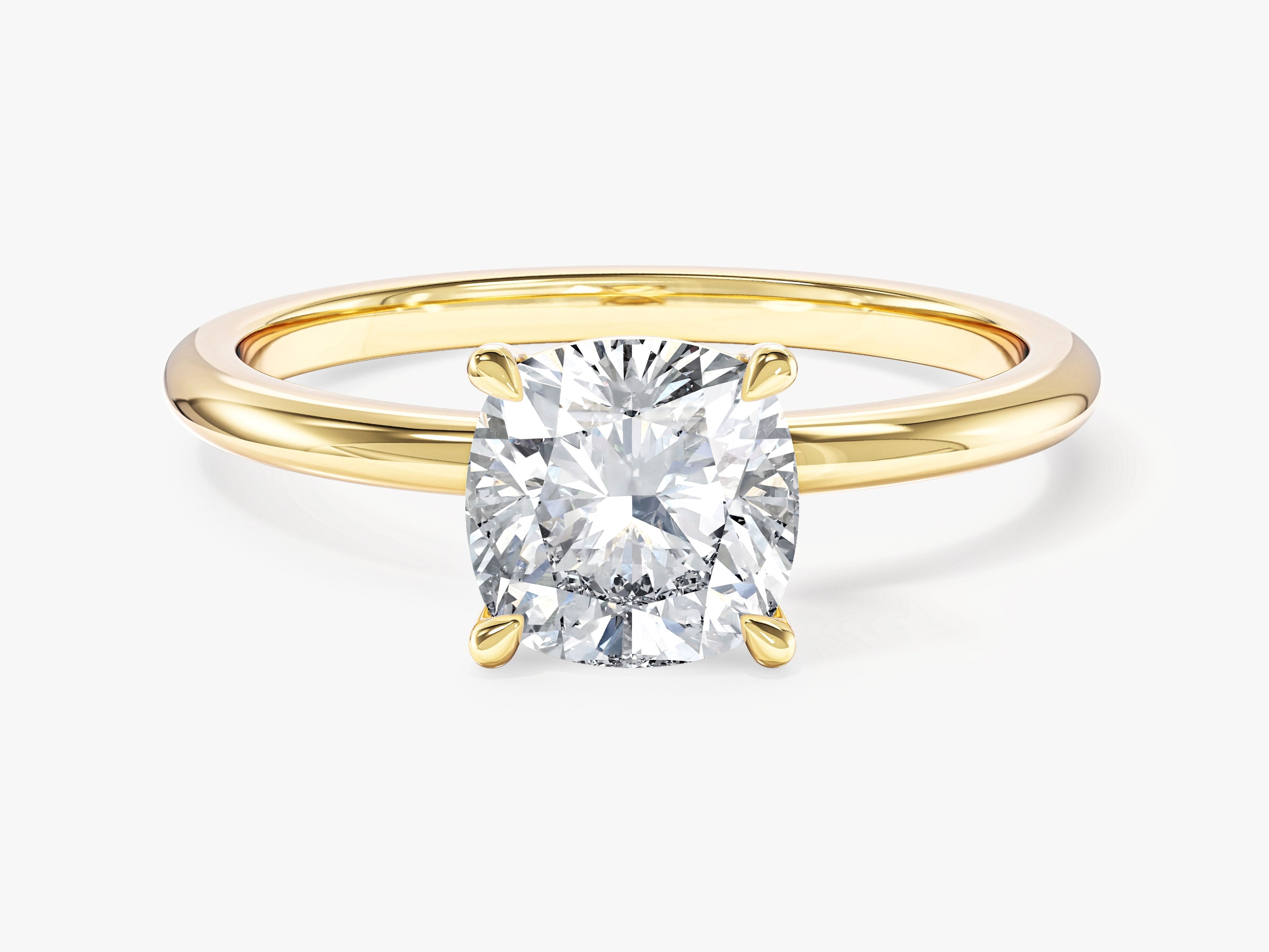 Cushion Cut Solitaire Moissanite Engagement Ring (1.50 CT)