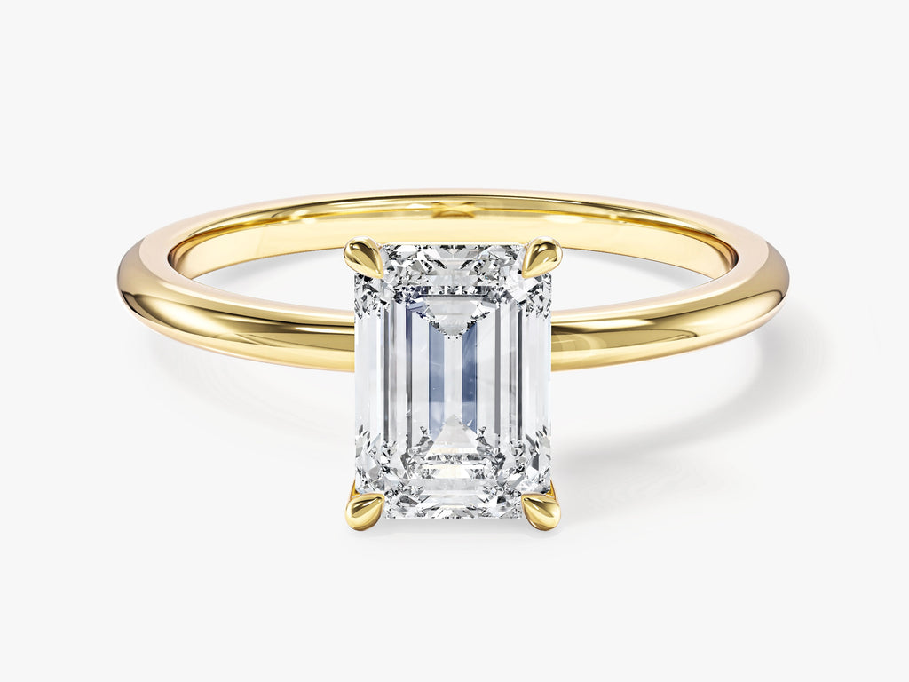 Emerald Cut Solitaire Moissanite Engagement Ring (1.50 CT)
