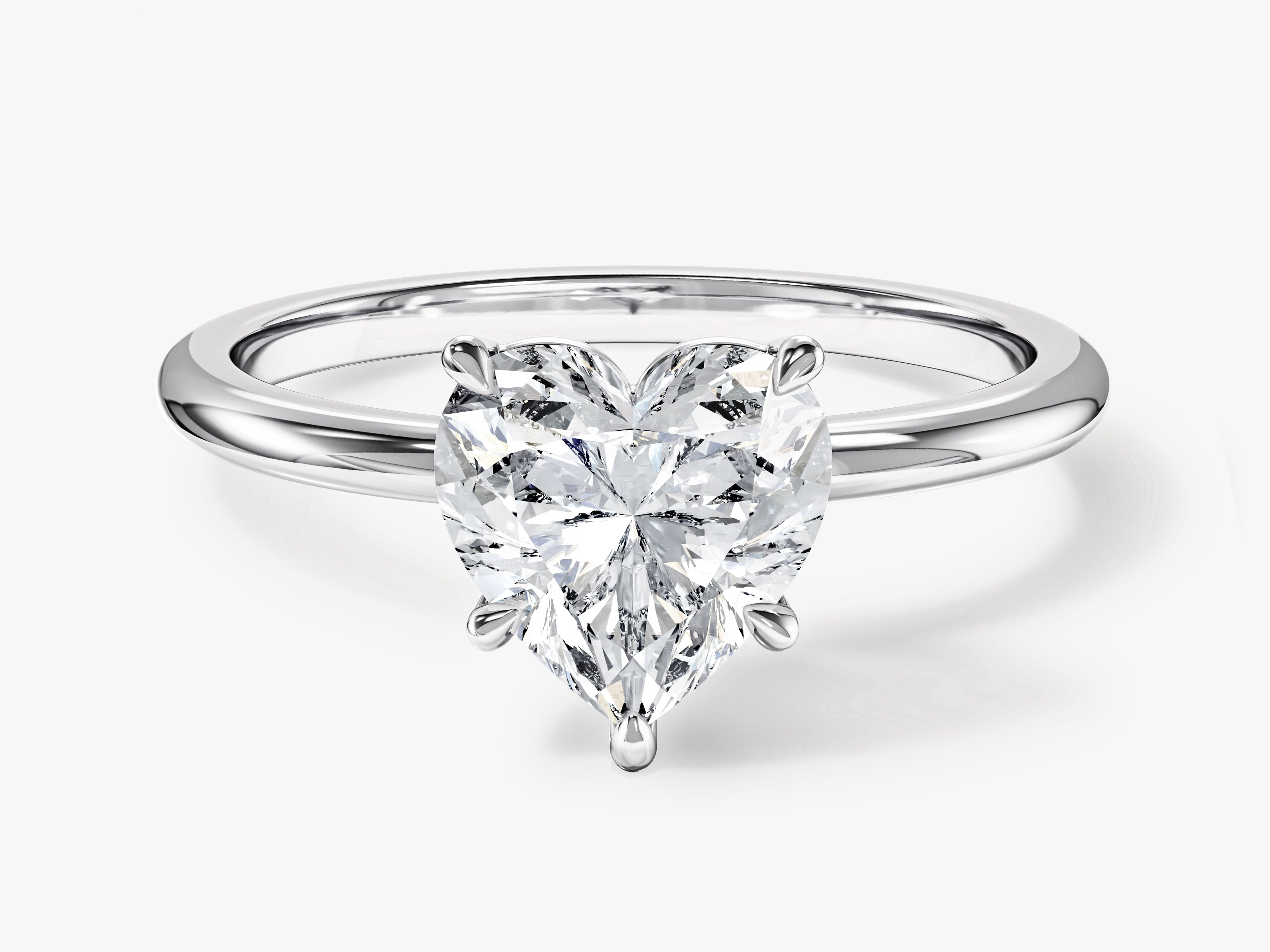 Heart Cut Solitaire Moissanite Engagement Ring (1.50 CT)