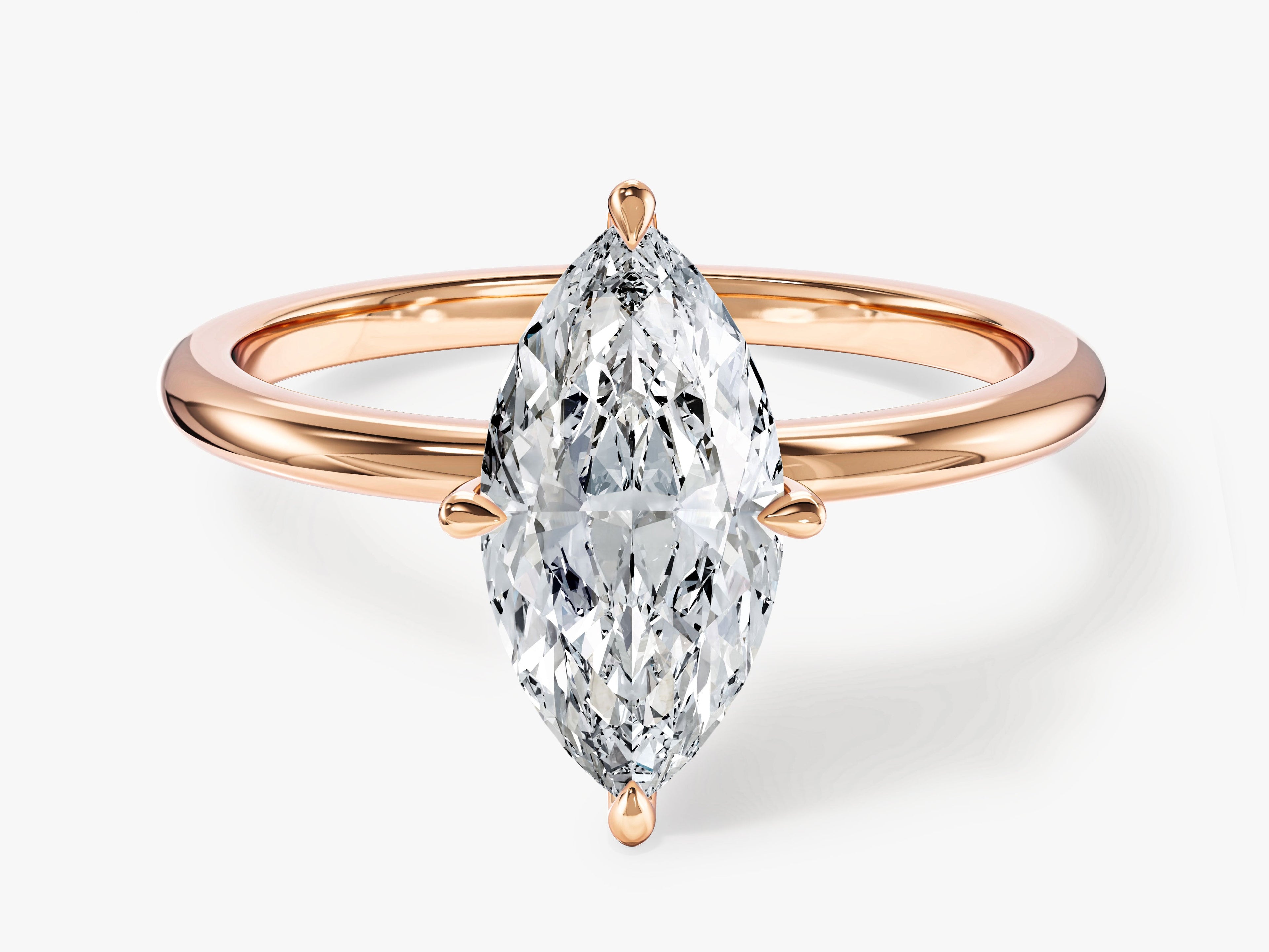 Marquise Cut Solitaire Moissanite Engagement Ring (1.50 CT)