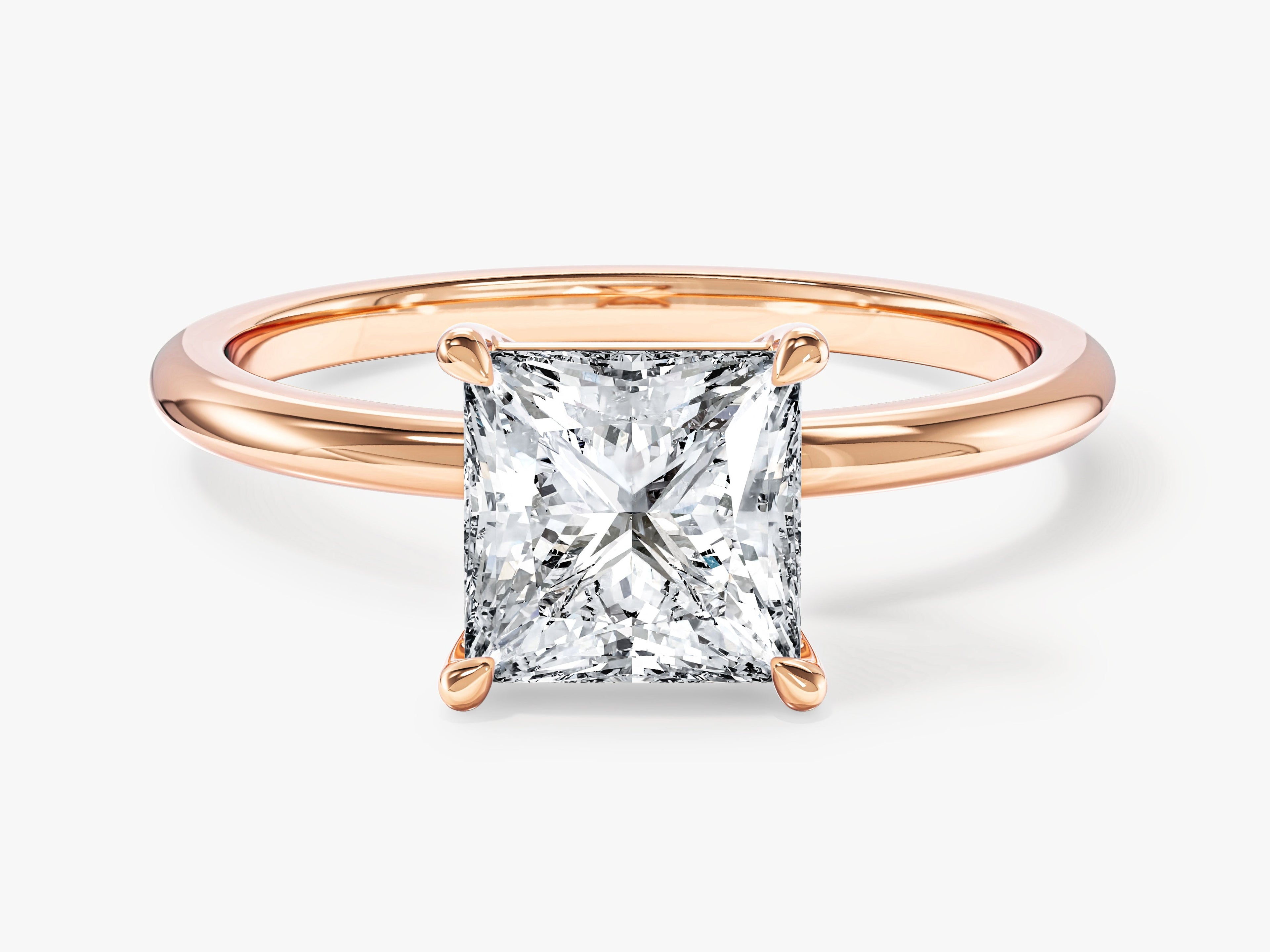Princess Cut Solitaire Moissanite Engagement Ring (1.50 CT)