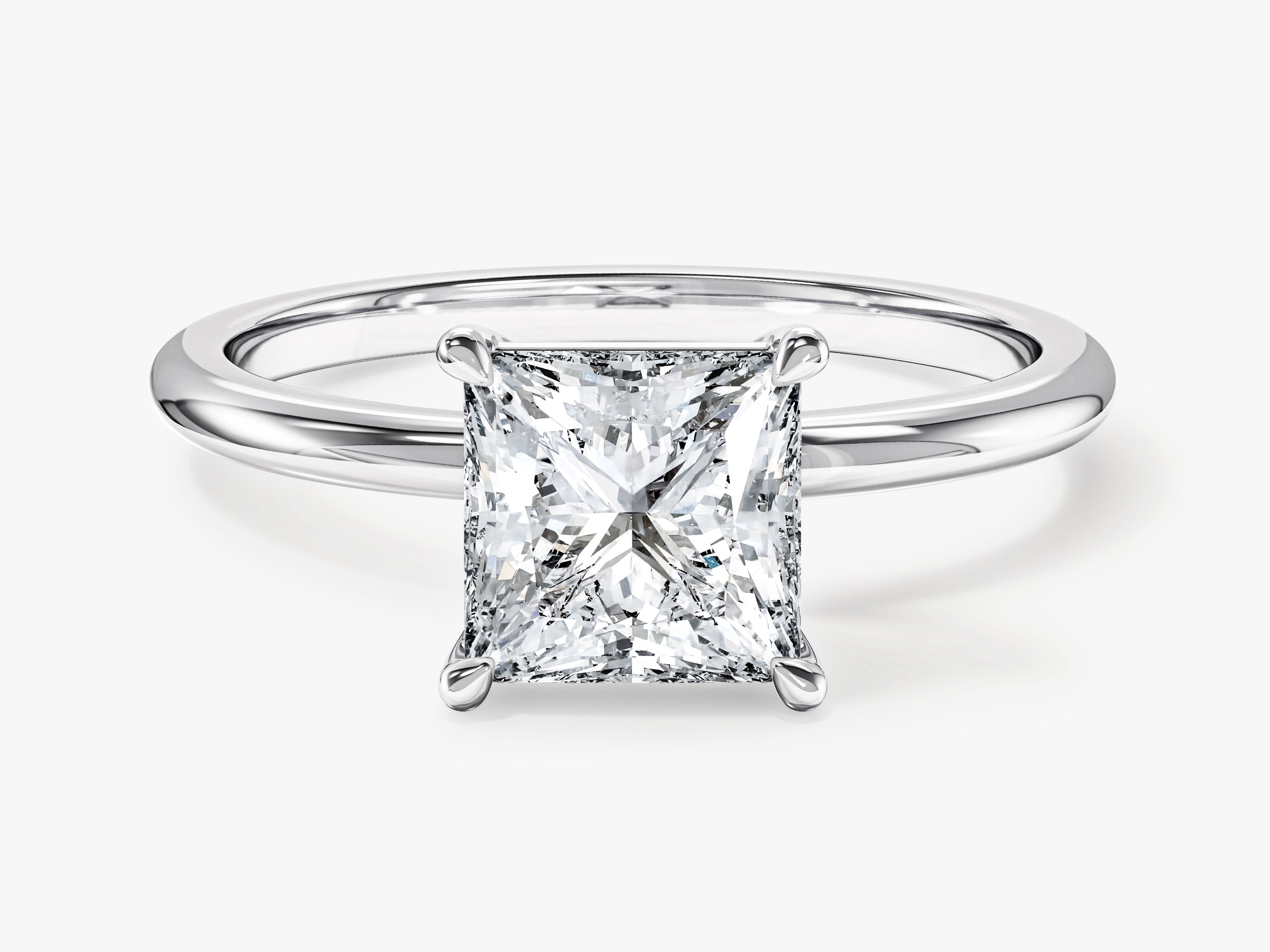Princess Cut Solitaire Moissanite Engagement Ring (1.50 CT)