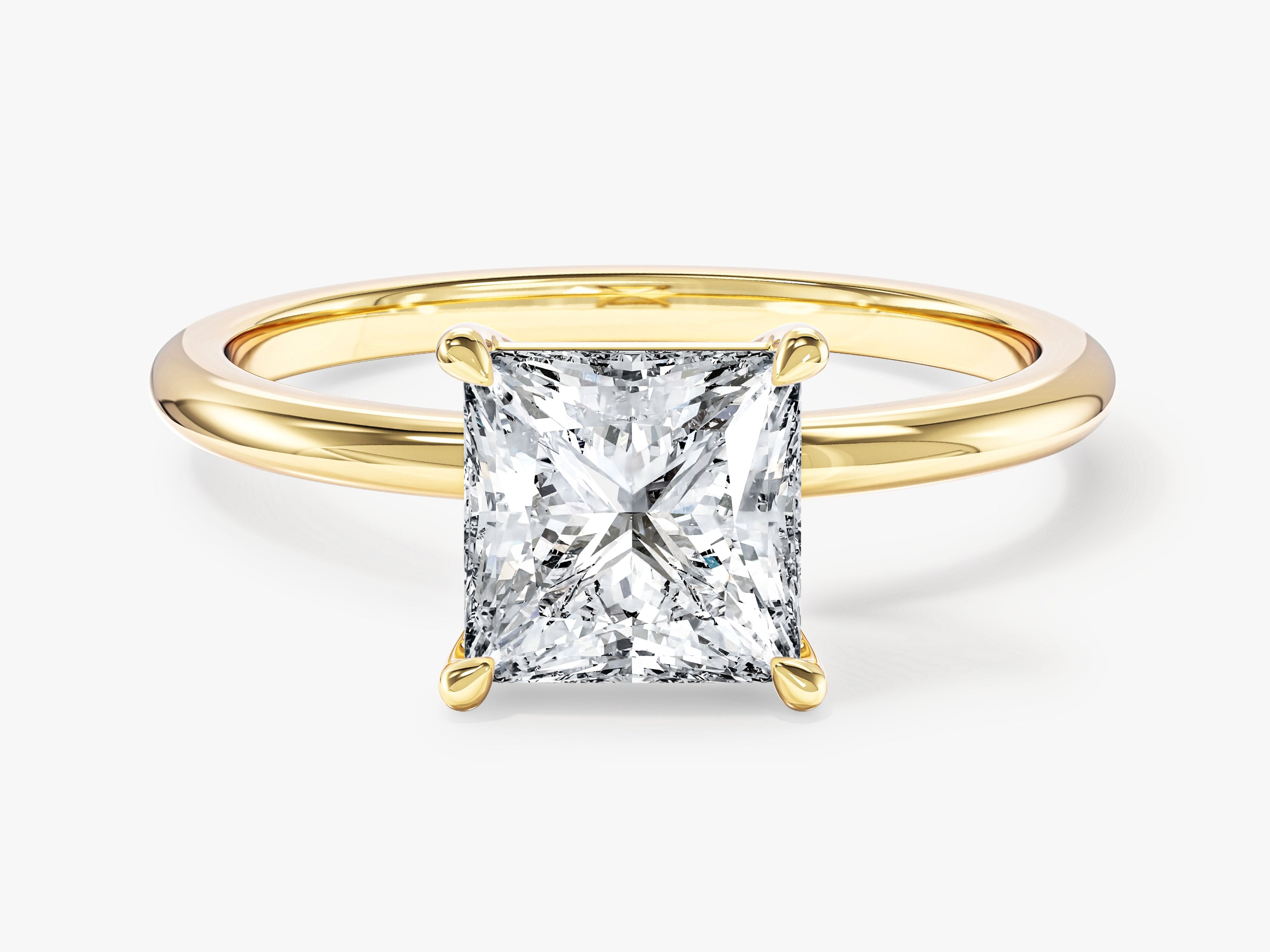 Princess Cut Solitaire Moissanite Engagement Ring (1.50 CT)