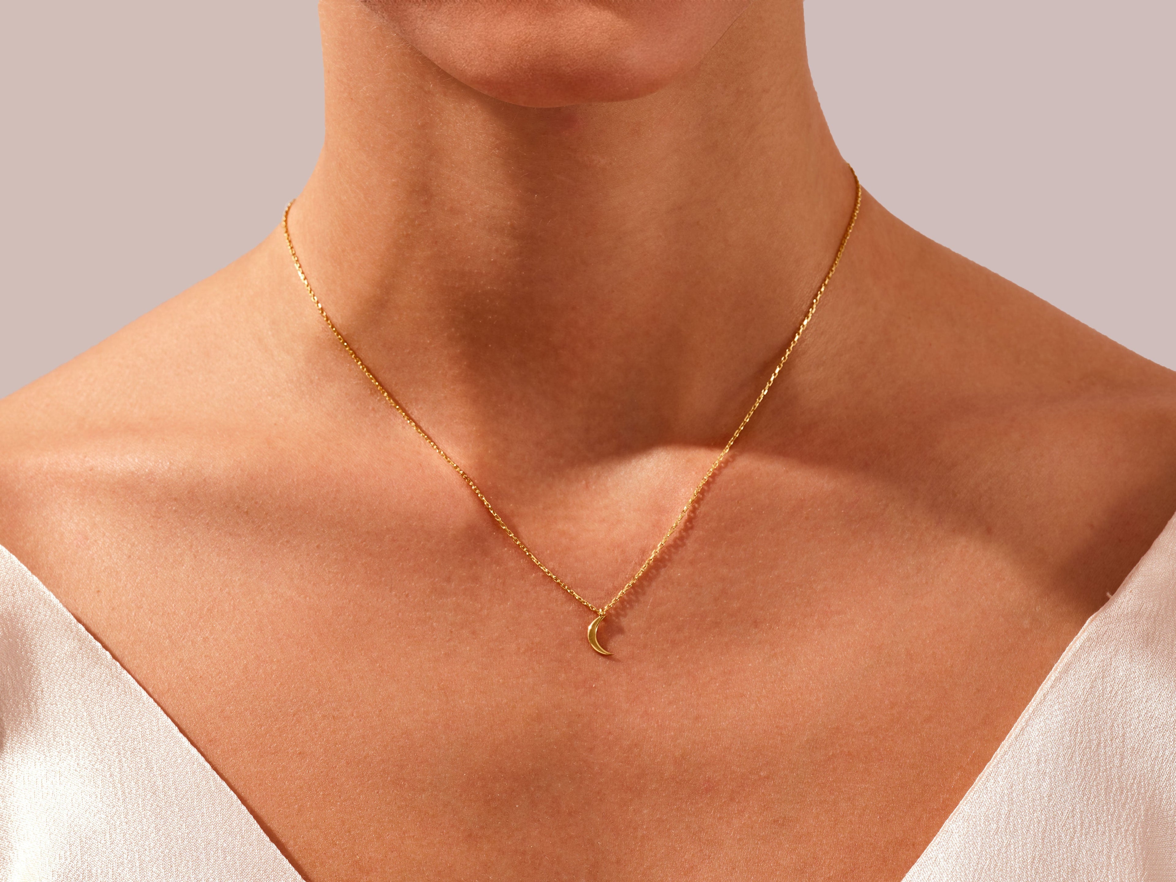 Mini Crescent Moon Necklace