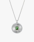 Sunburst Birthstone Pendant Necklace