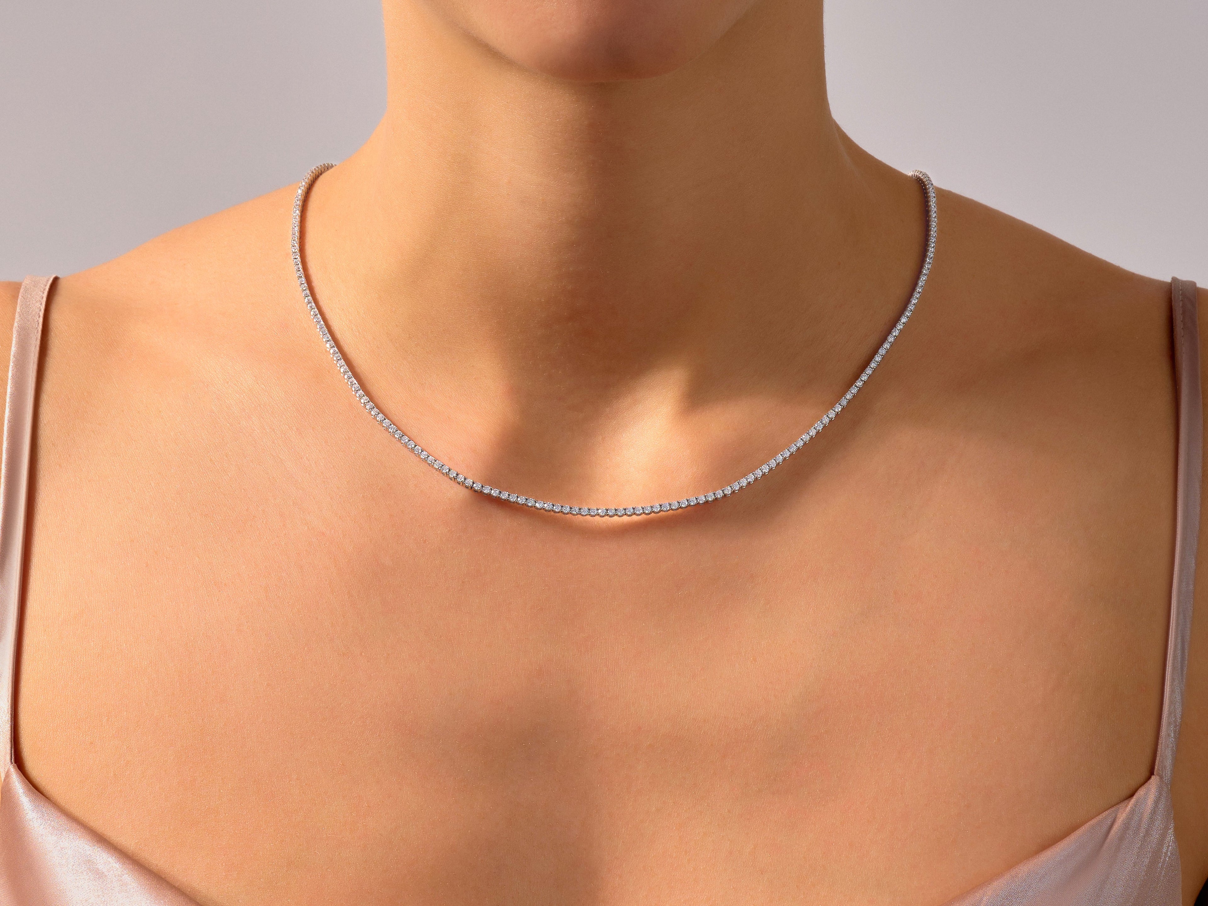 Lab Diamond Tennis Necklace (2.00 mm)