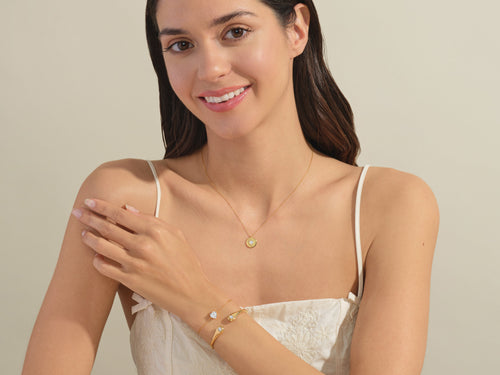 Bezel Diamond Cuff Bracelet in 14k Gold