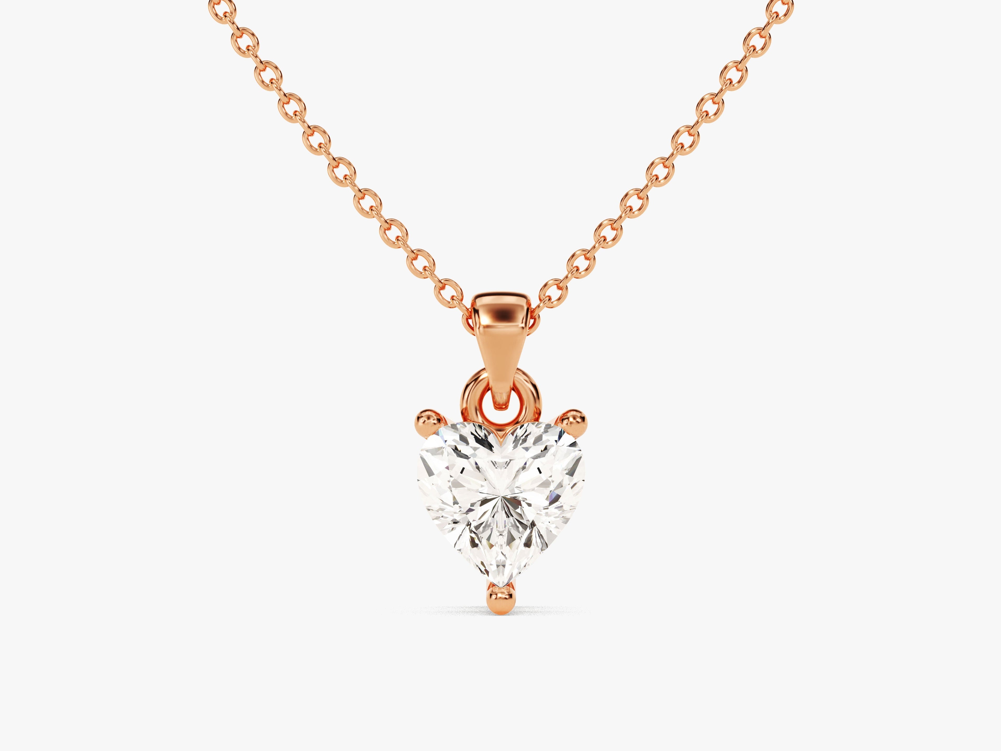 Heart Cut Solitaire Pendant (0.50 CT)