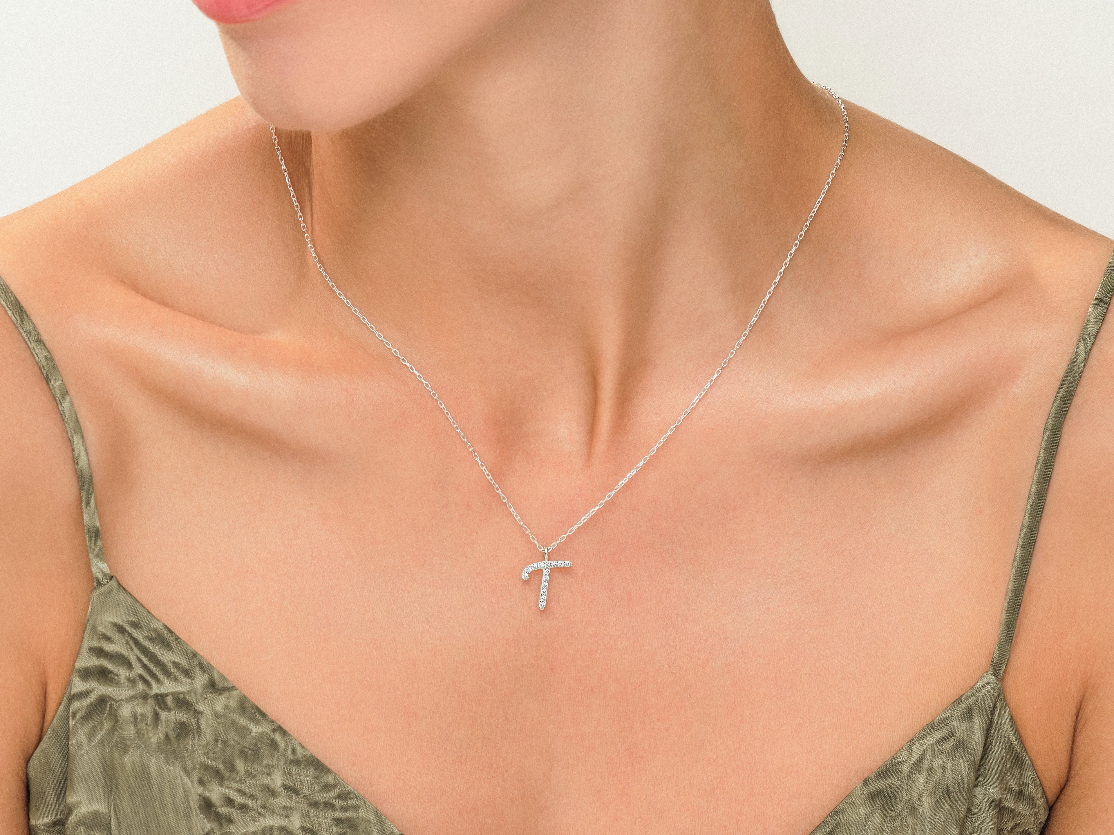 Cursive Initial Letter Necklace