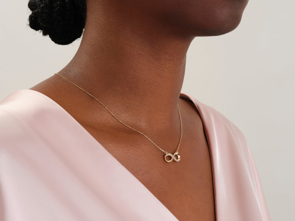 Pave Set Infinity Necklace (0.11 CT)