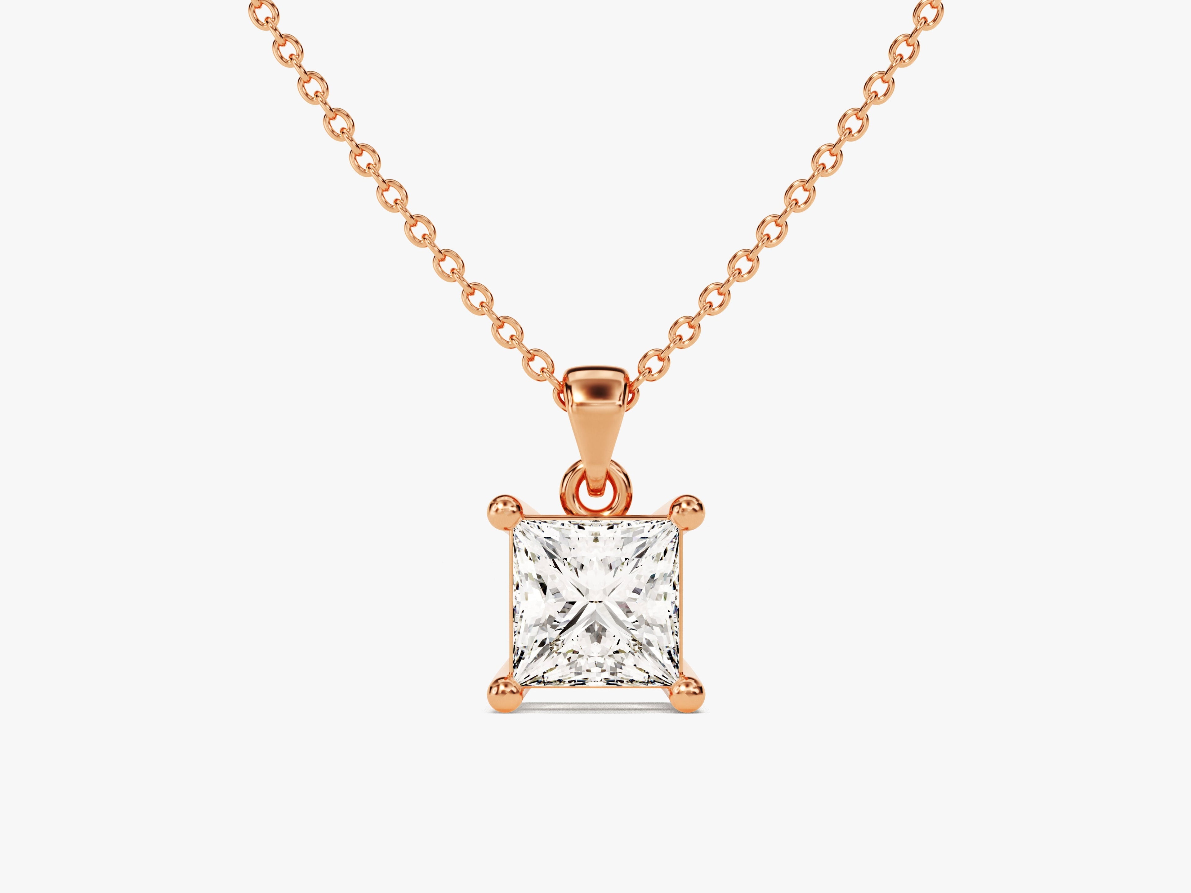 Princess Cut Solitaire Pendant (0.50 CT)