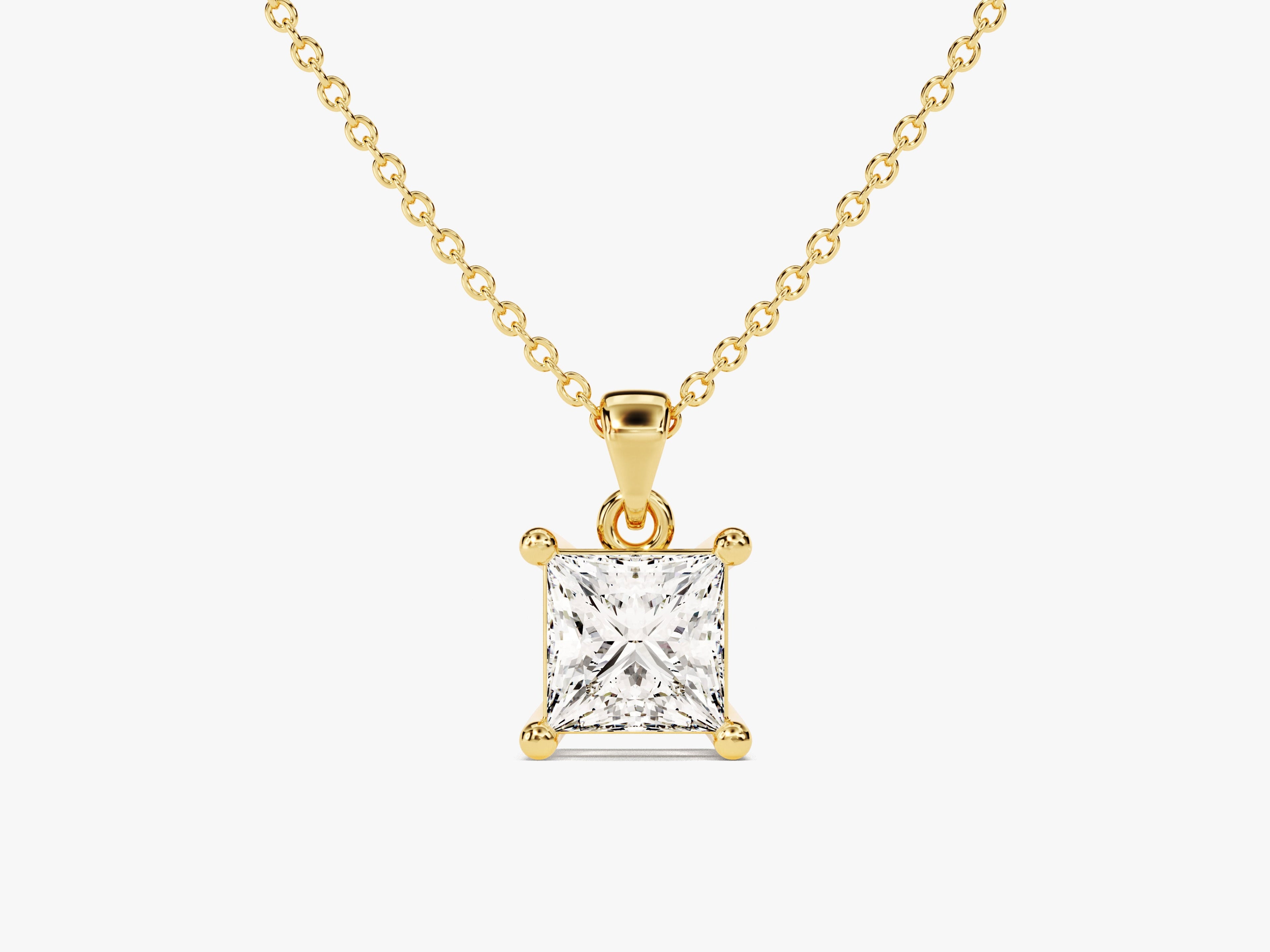 Princess Cut Solitaire Pendant (0.50 CT)