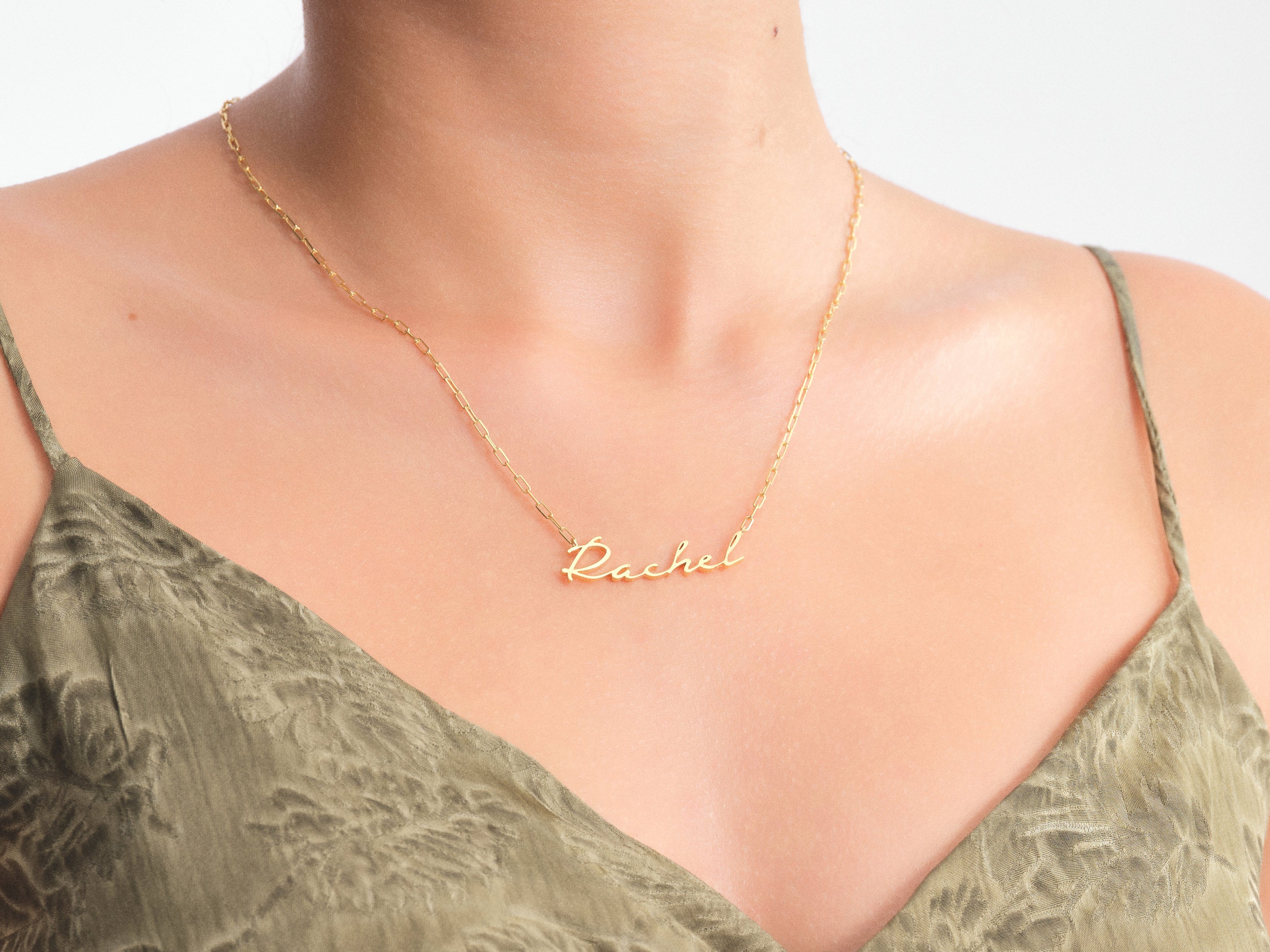 Personalized Paperclip Name Necklace