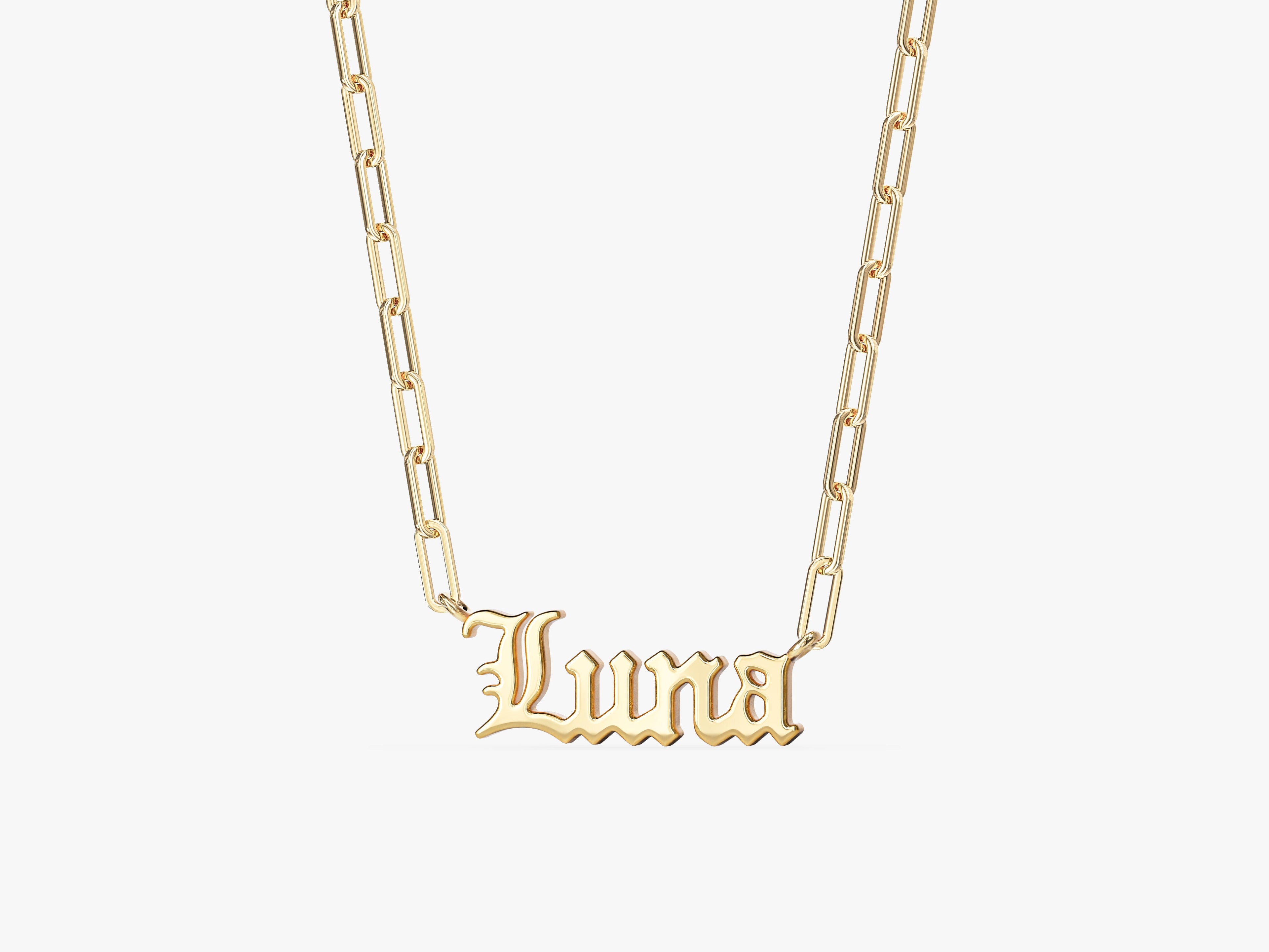 Personalized Paperclip Name Necklace