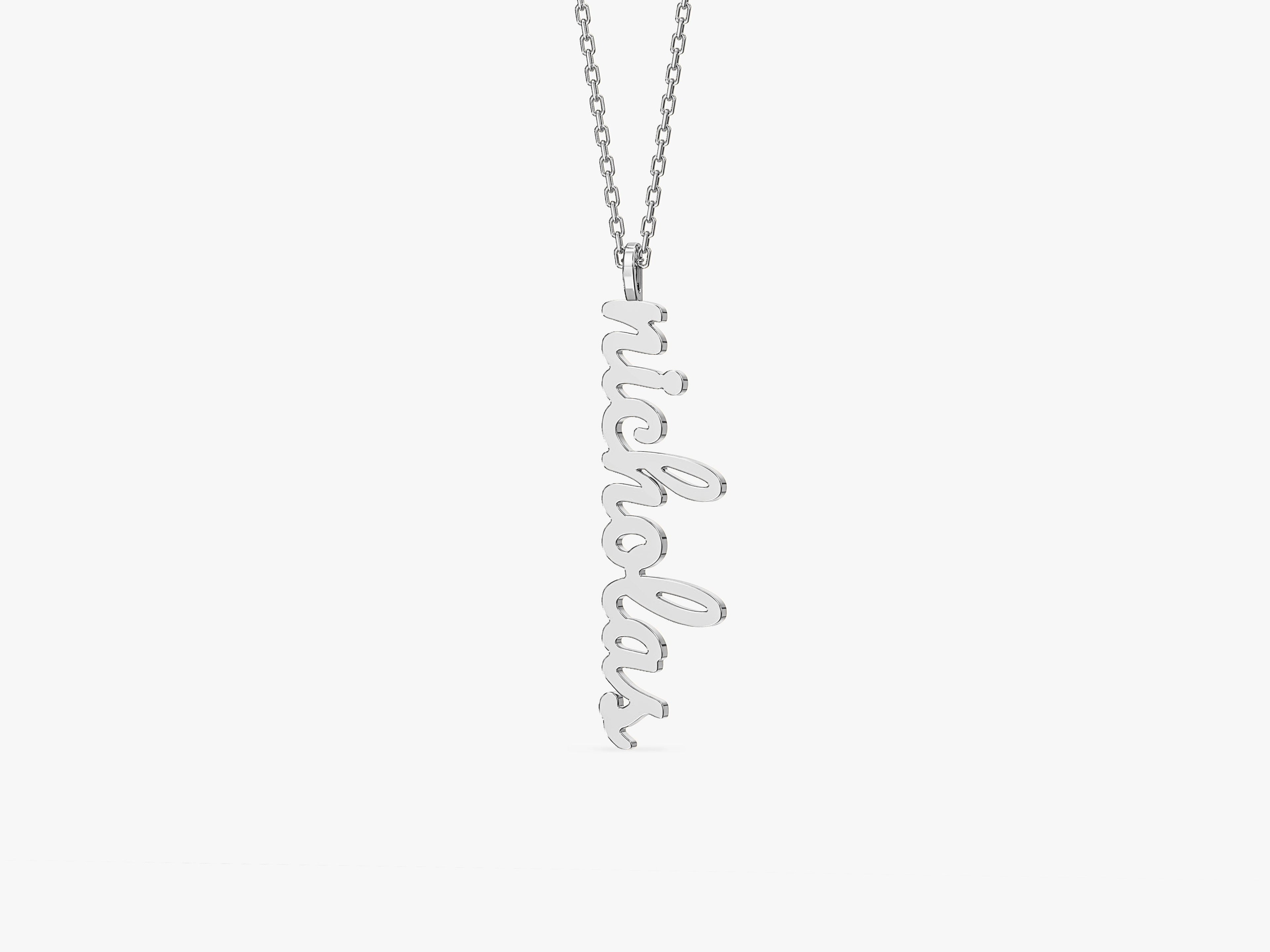 Cursive Vertical Name Necklace