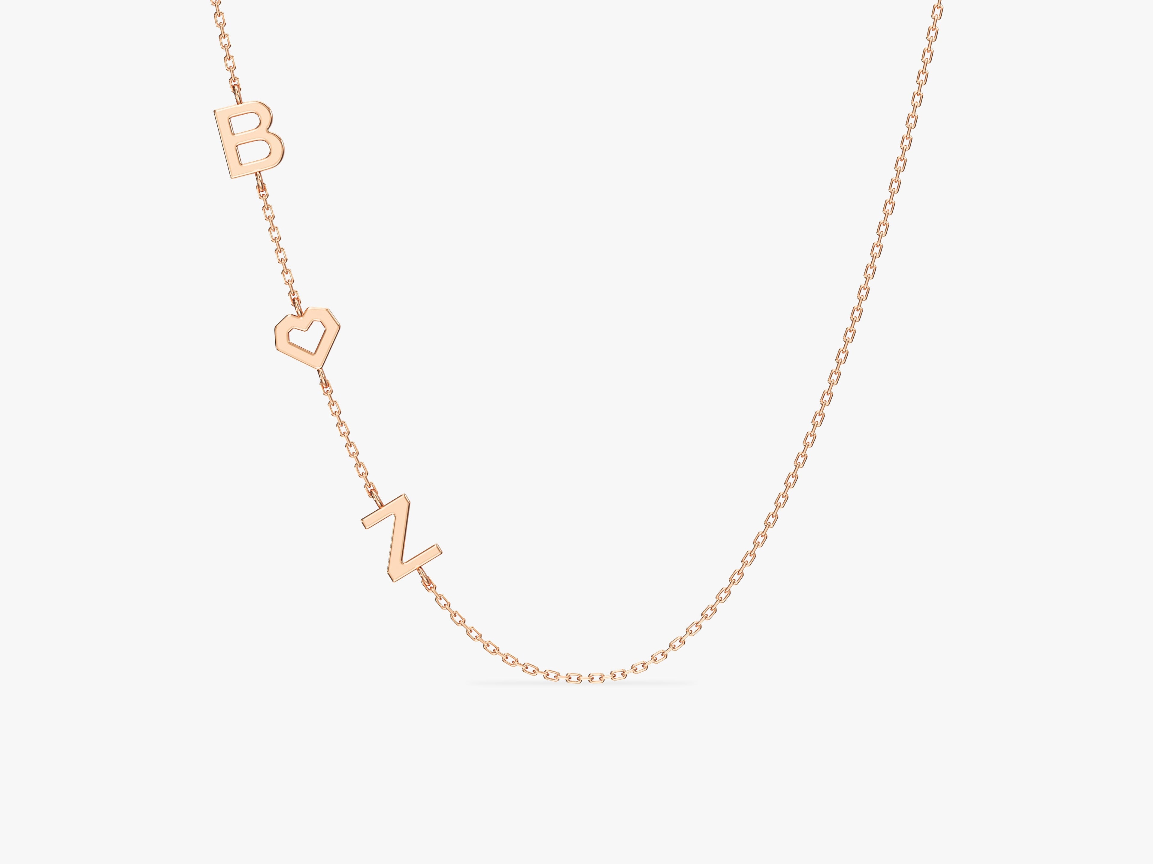 Sideways Initial Necklace