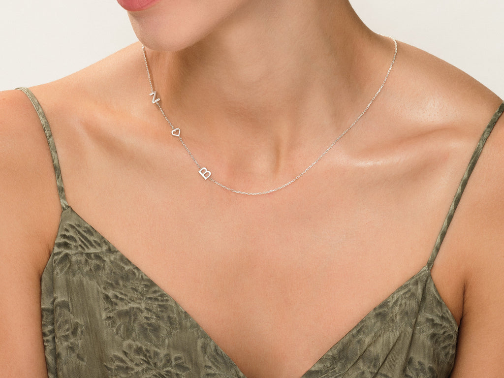 Sideways Initial Necklace
