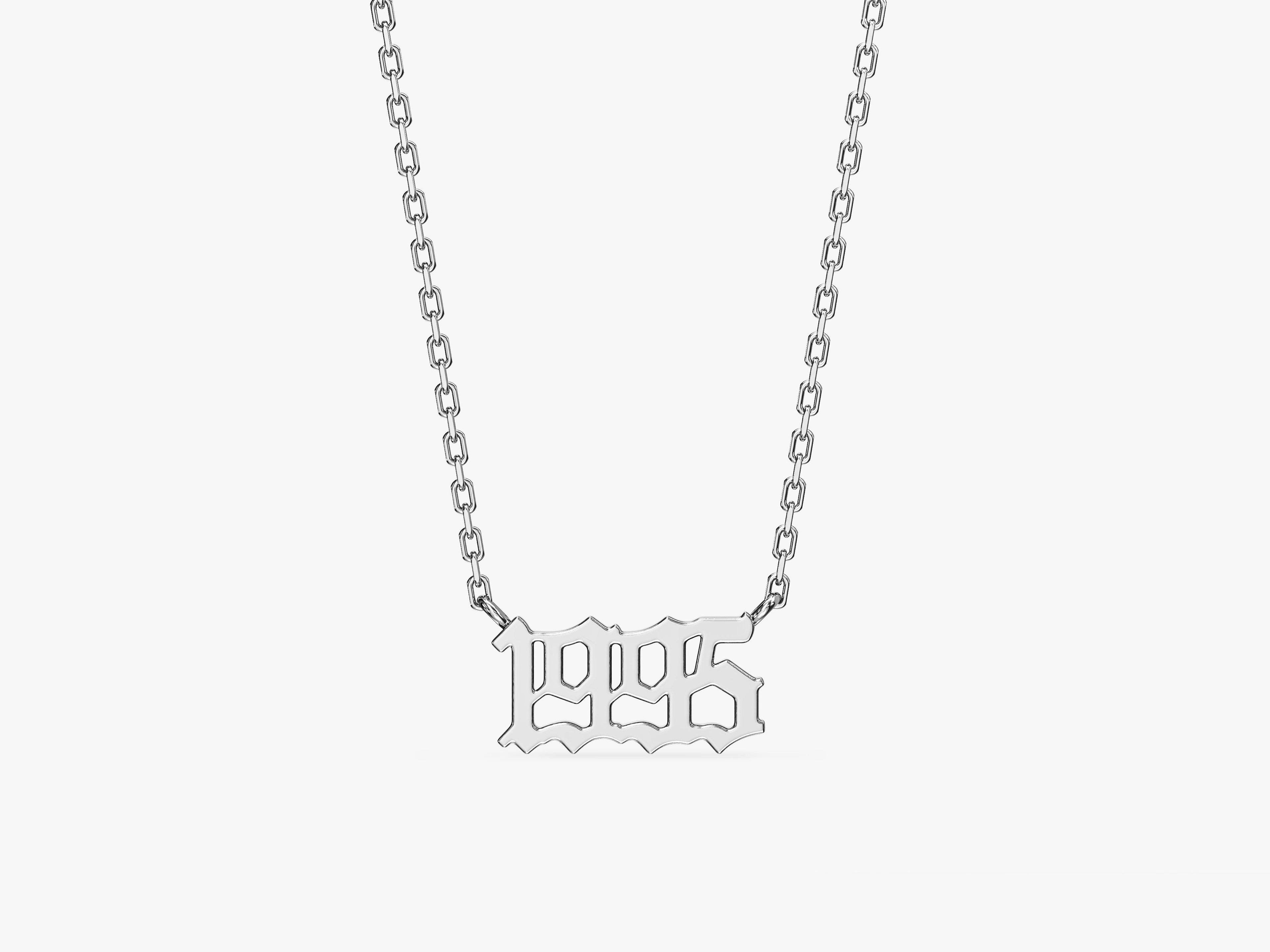 Old English Year Necklace