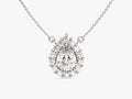 Pear Halo Necklace