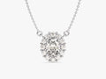Oval Halo Necklace