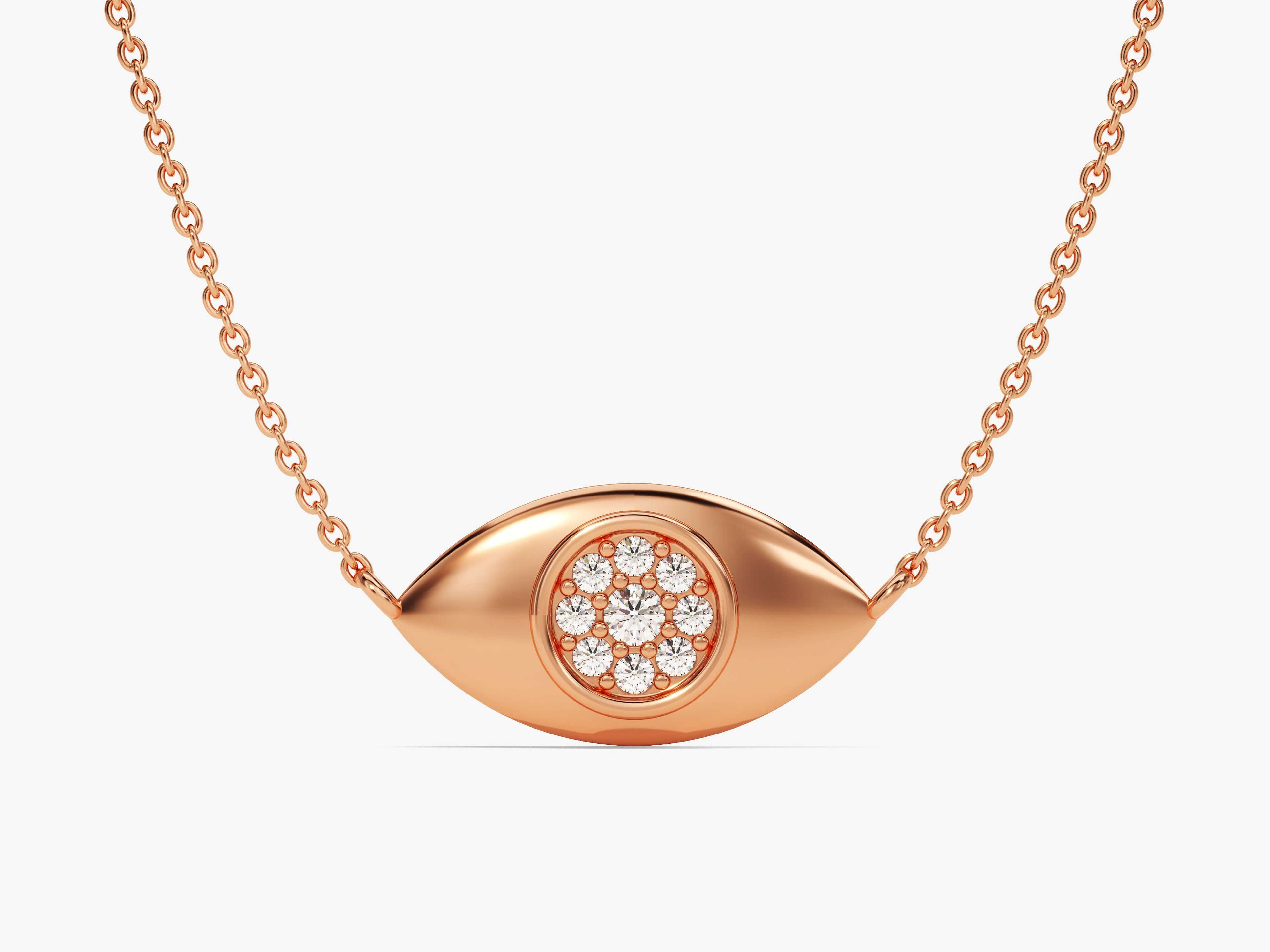 Micro Prong Eye Necklace