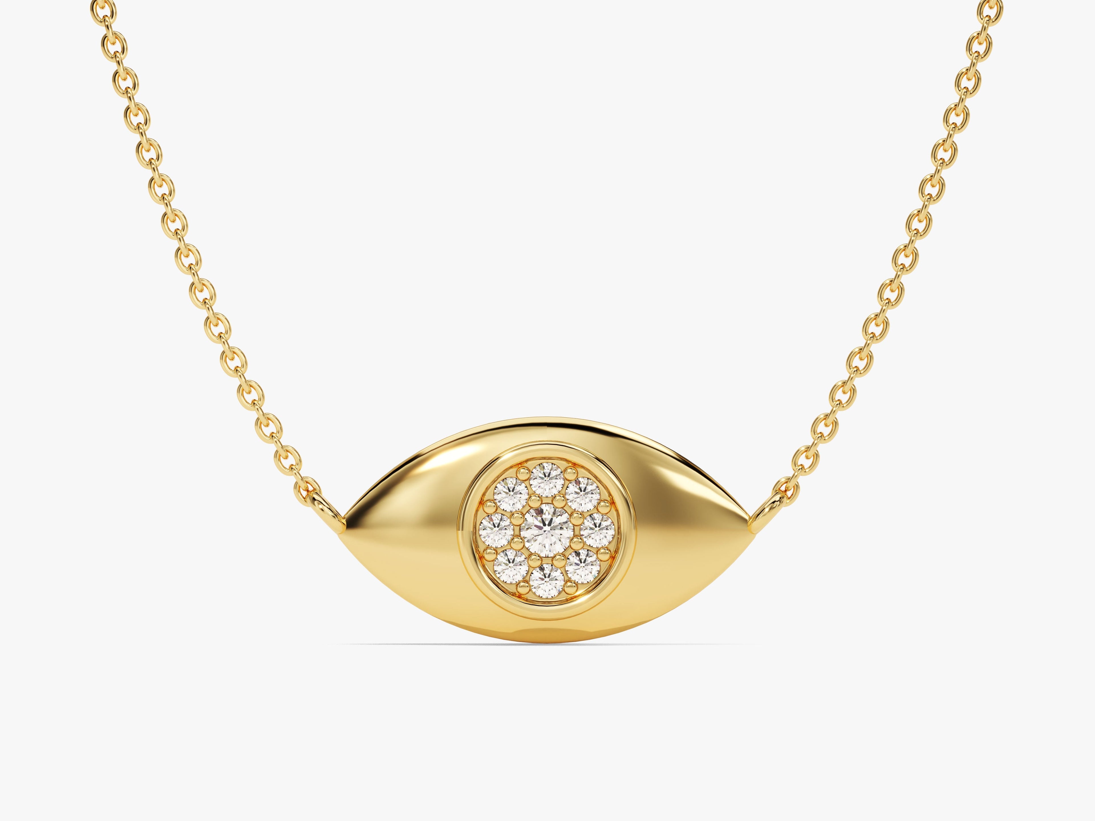 Micro Prong Eye Necklace