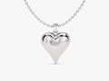 Puffed Heart Charm Necklace