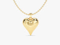 Puffed Heart Charm Necklace