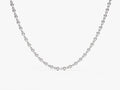 1.30 mm Bezel Moissanite Tennis Necklace