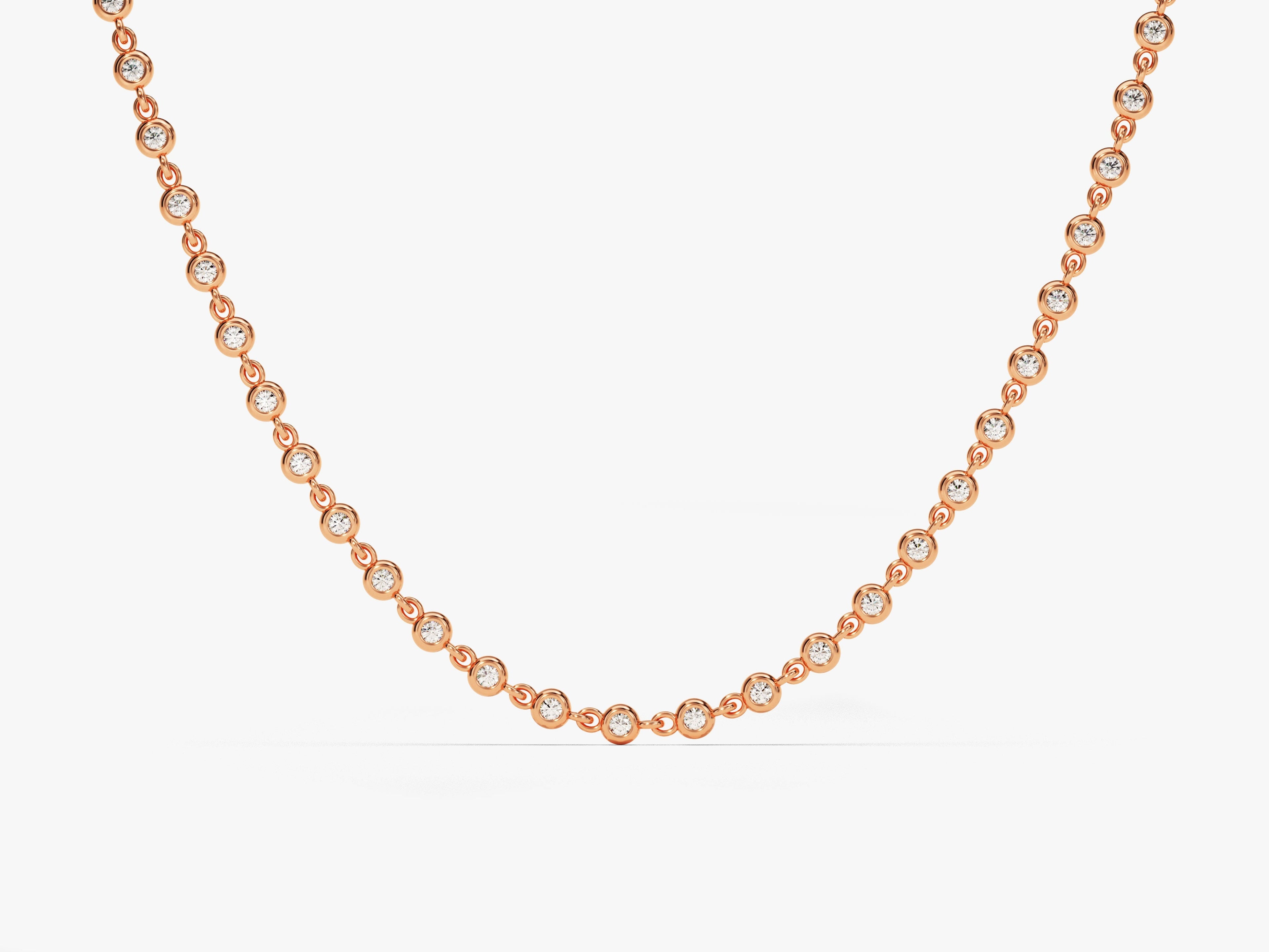 Mother's Bezel Moissanite Tennis Necklace