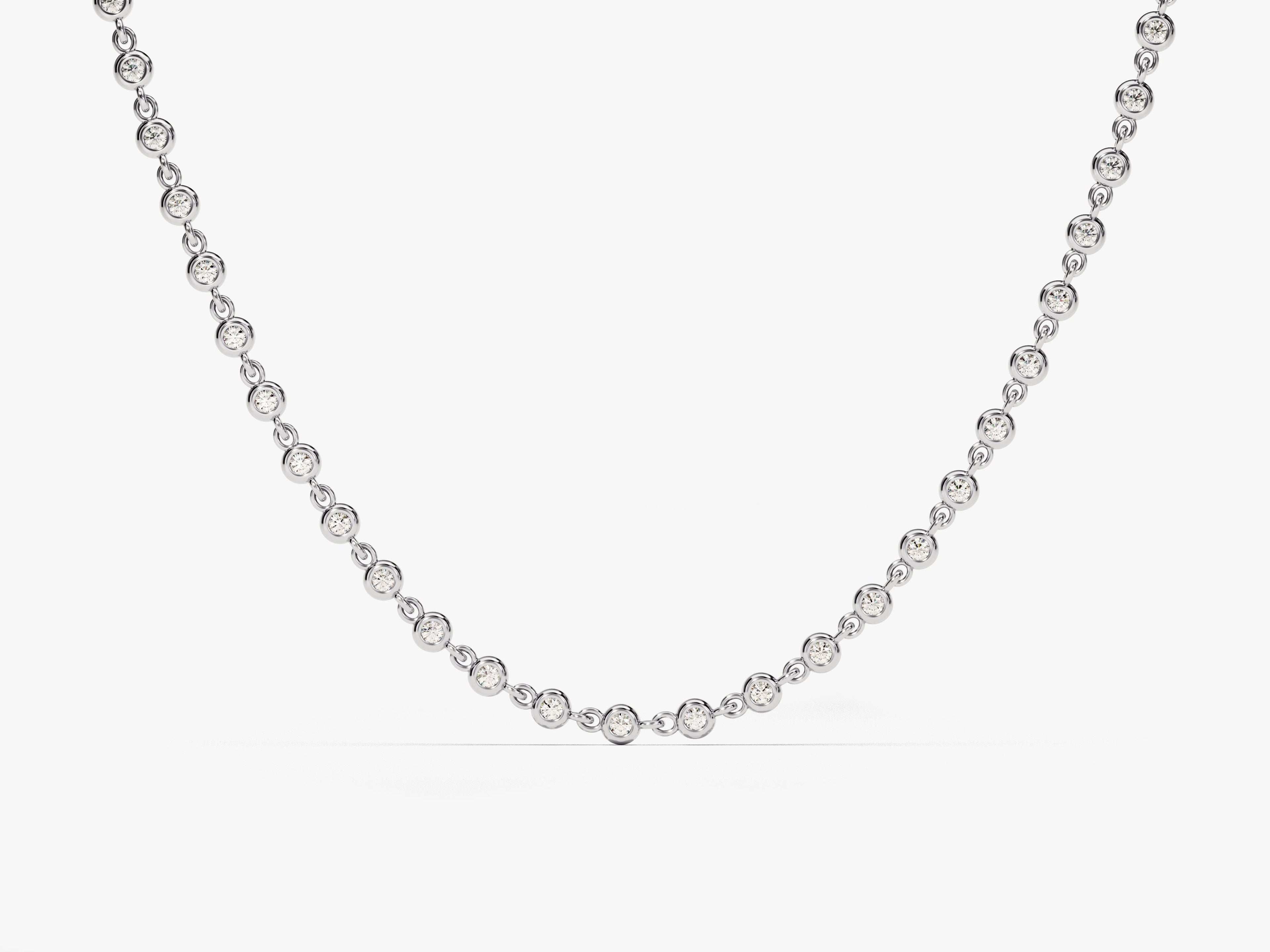 1.70 mm Bezel Lab Diamond Tennis Necklace