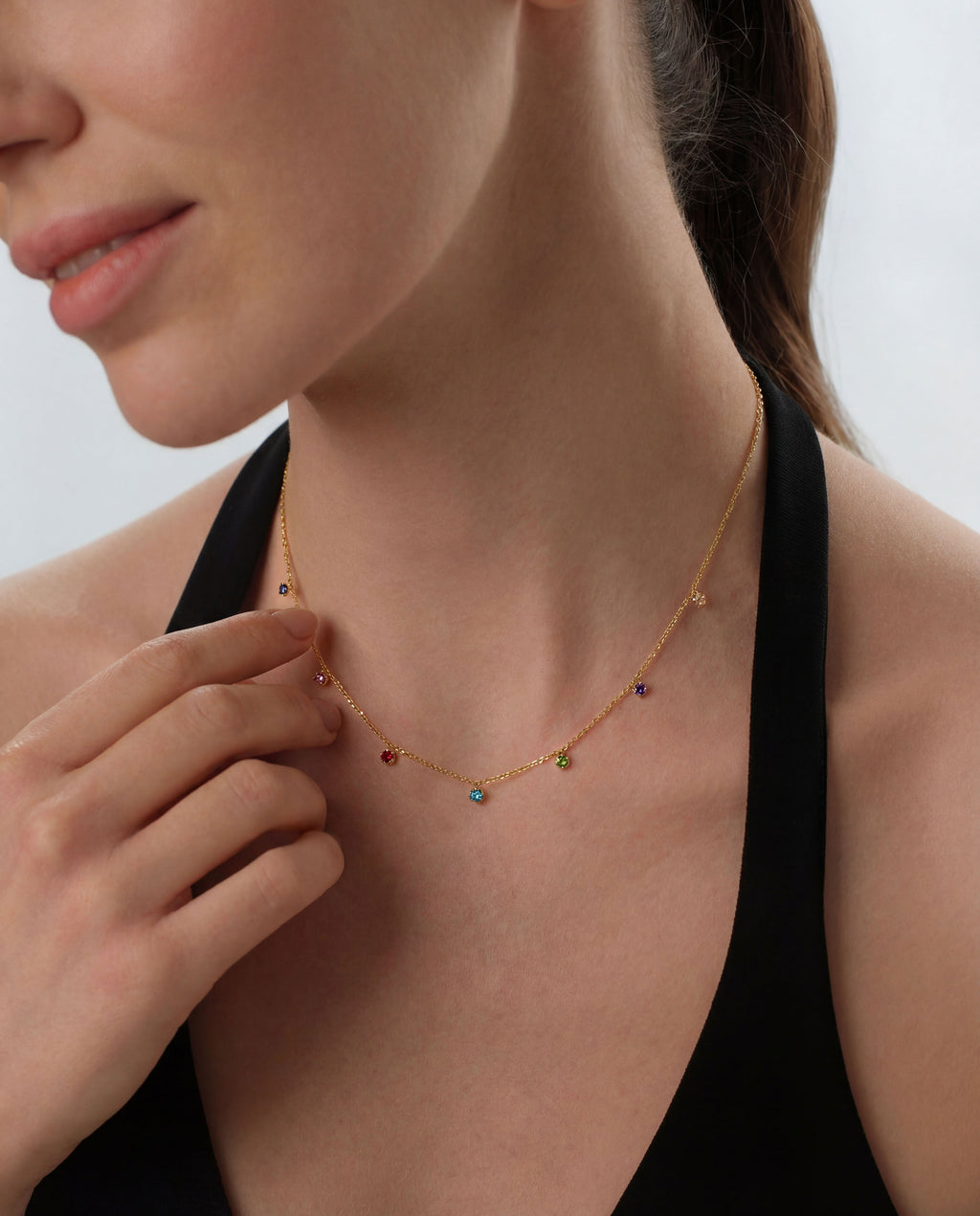 Drop Birthstone Necklace