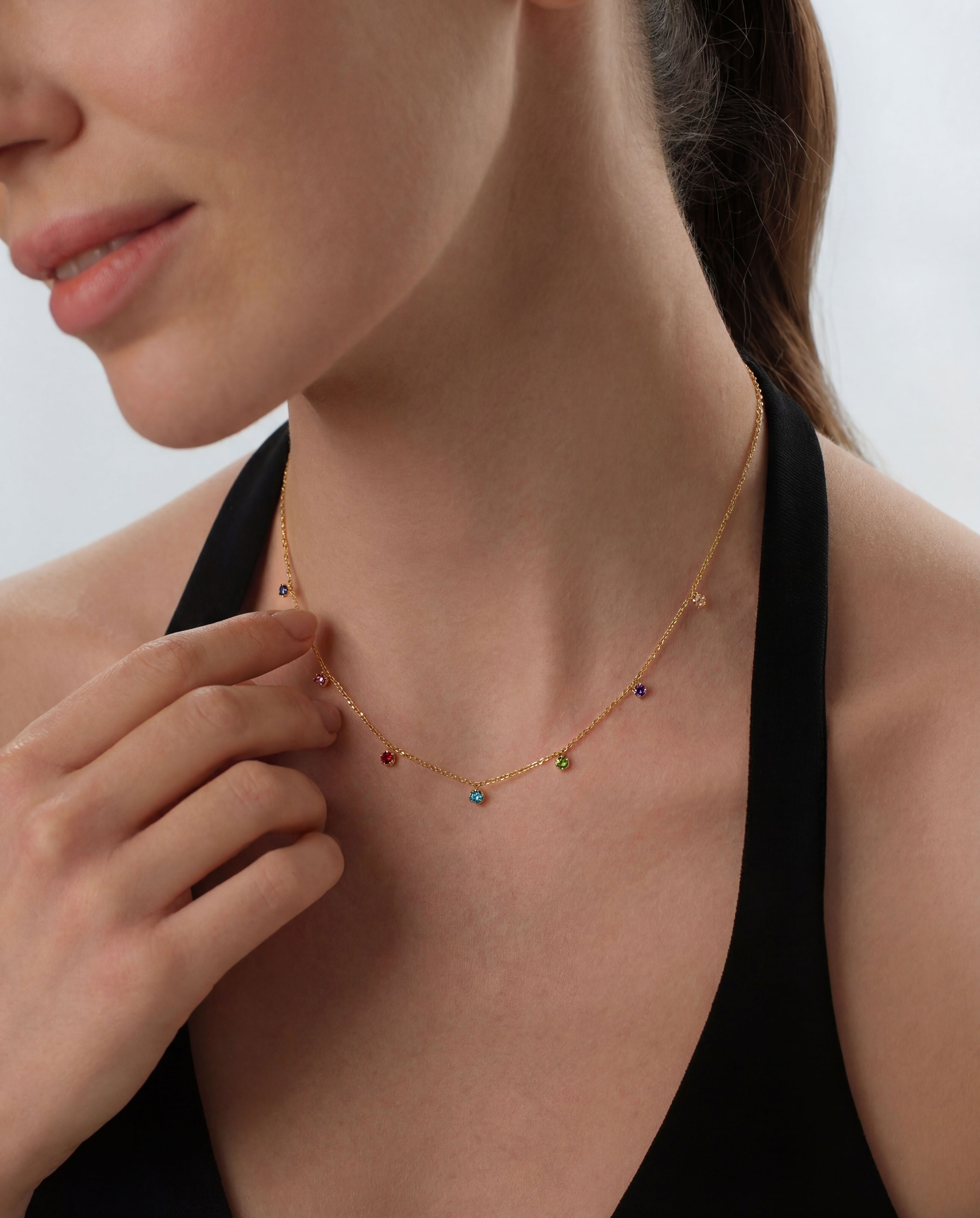 Drop Birthstone Necklace