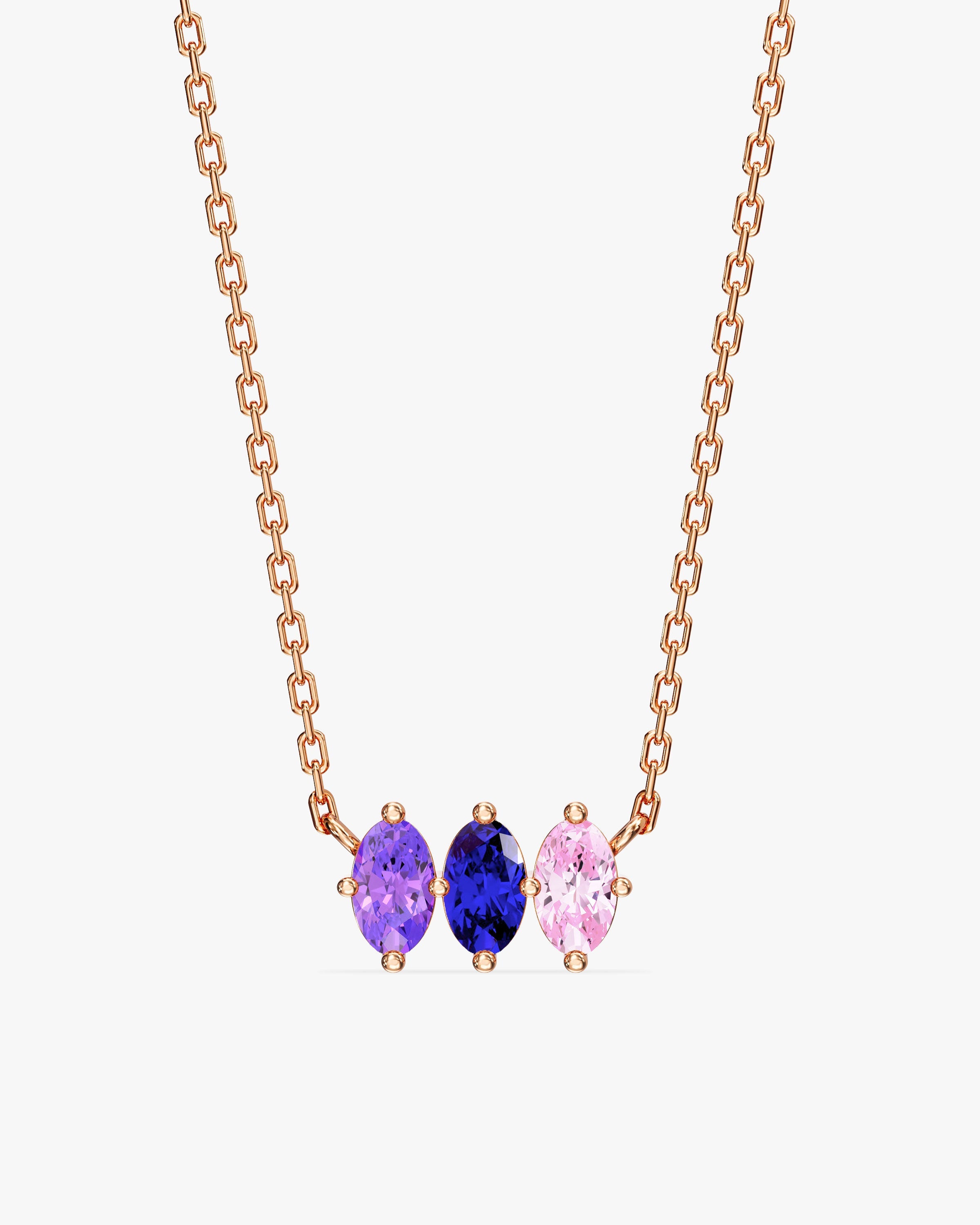 Oval Birthstone Necklace