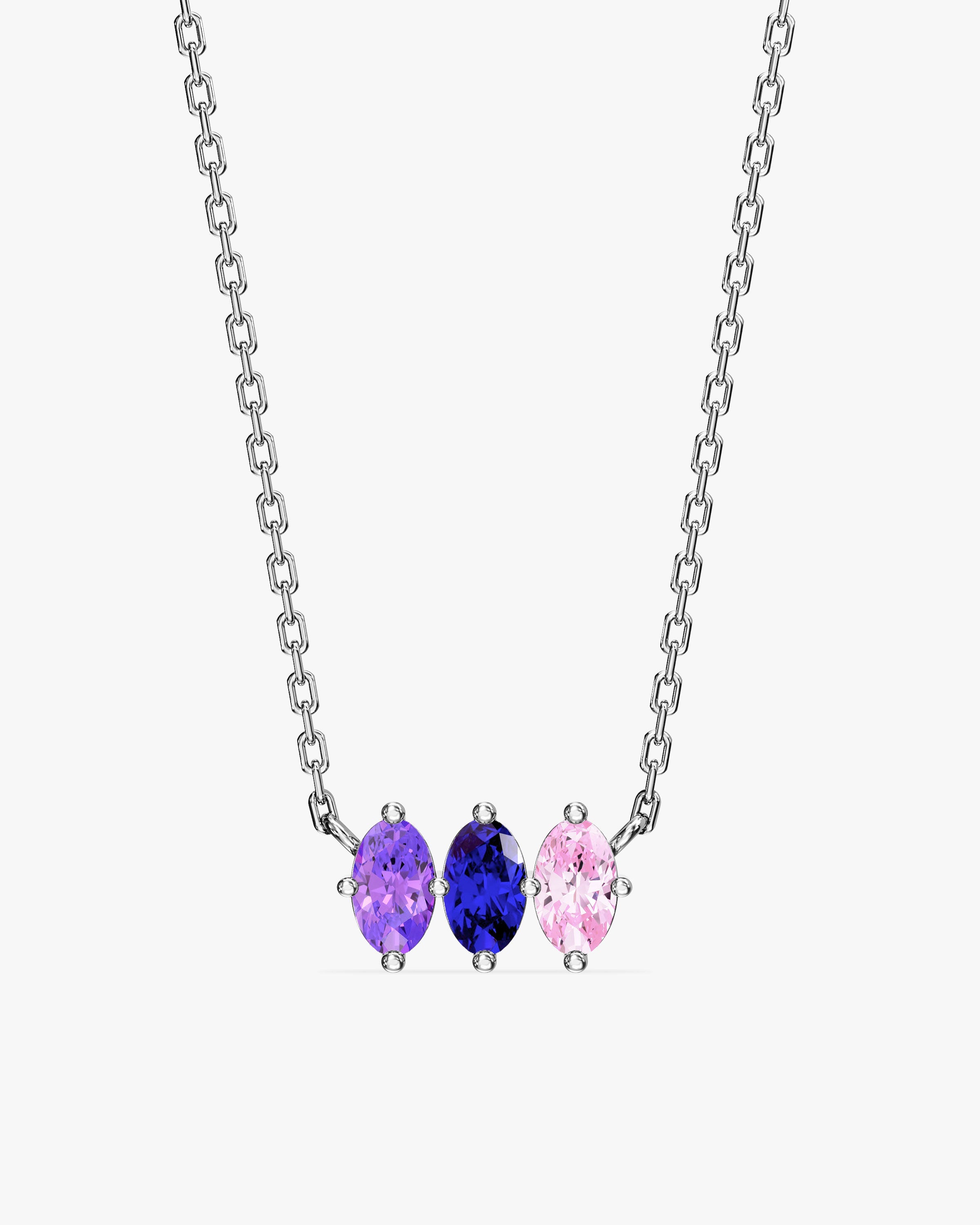 Oval Birthstone Necklace