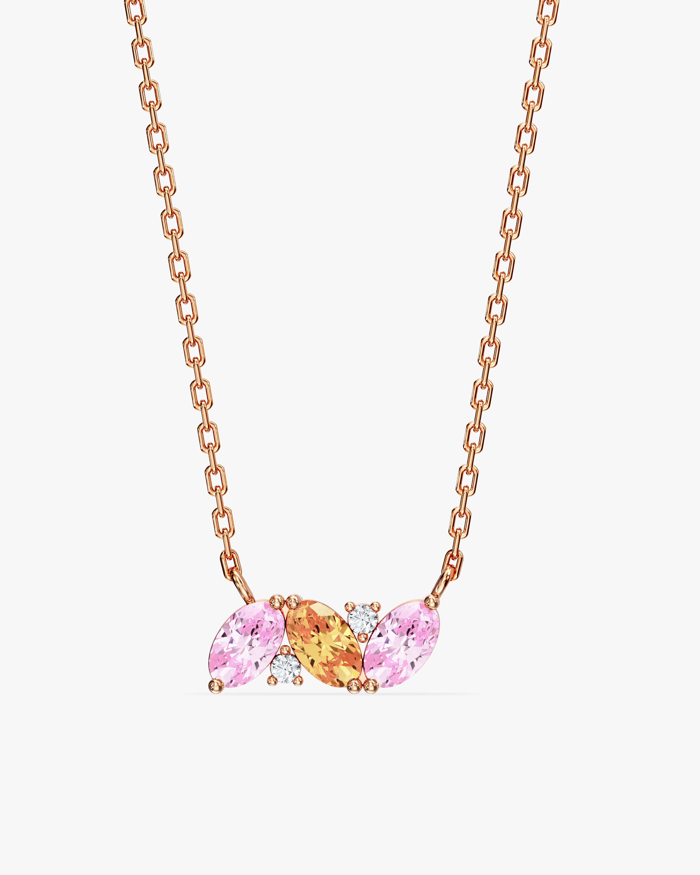 Oval Multi Birthstone Necklace