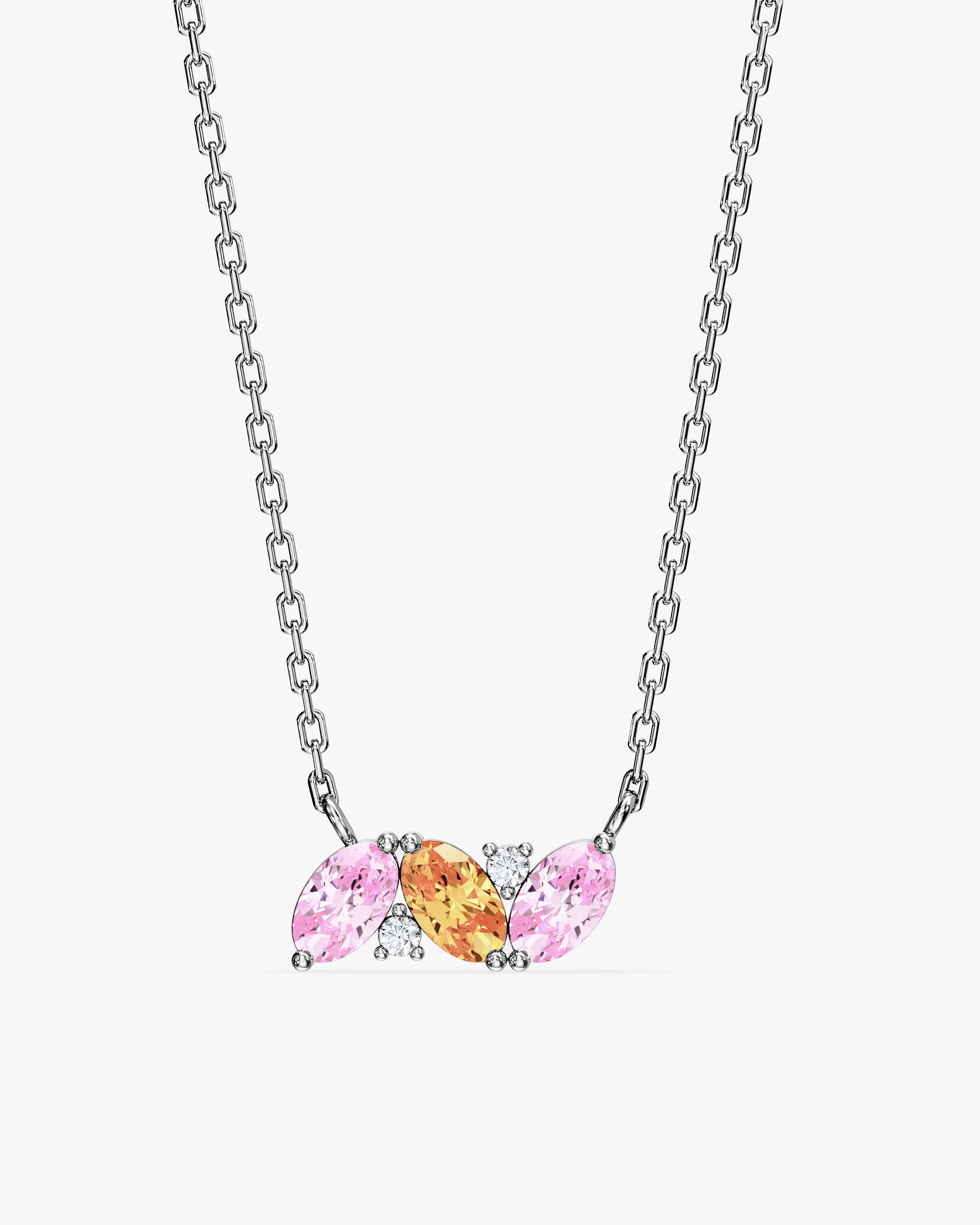 Oval Multi Birthstone Necklace