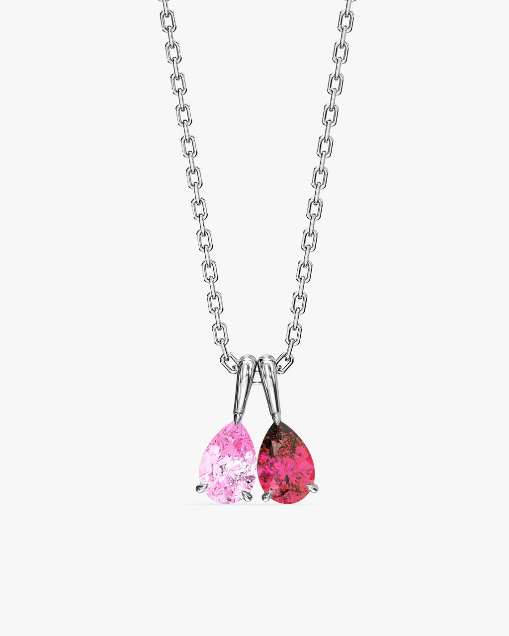 Pear Family Birthstone Necklace