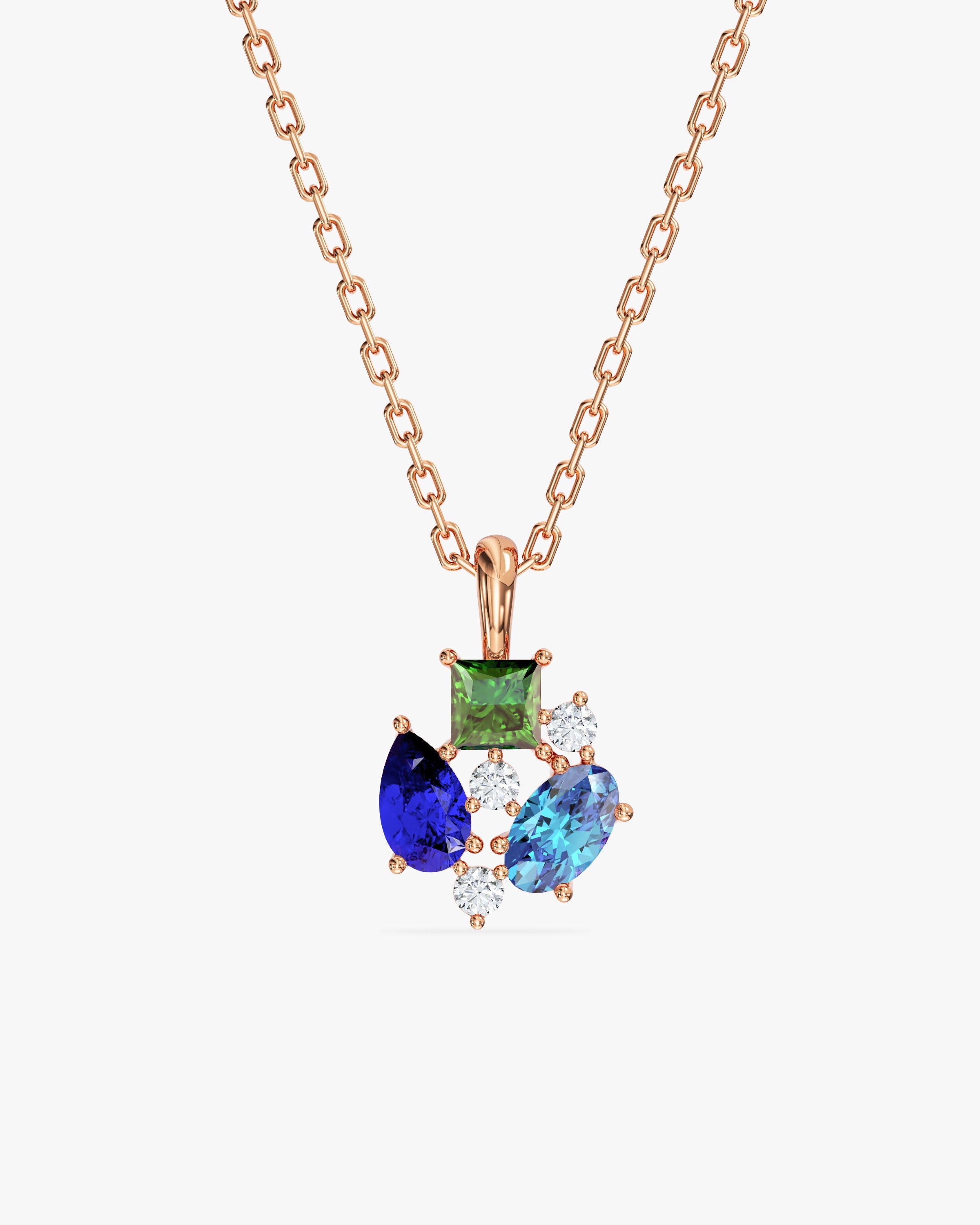 Triple Birthstone Necklace