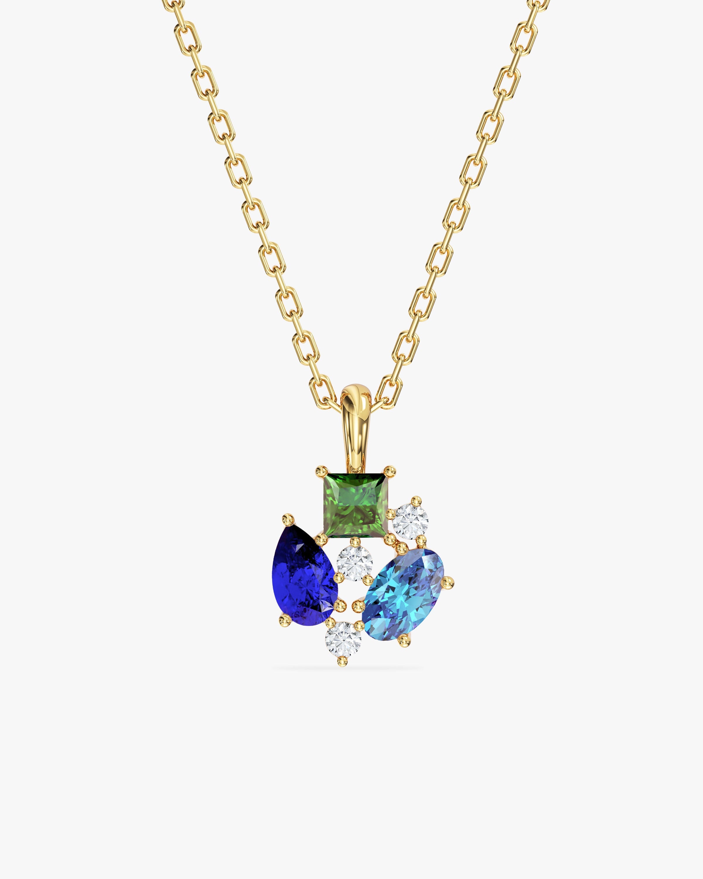 Triple Birthstone Necklace