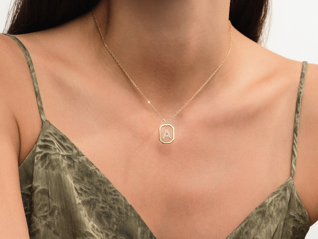 Initial Frame Necklace