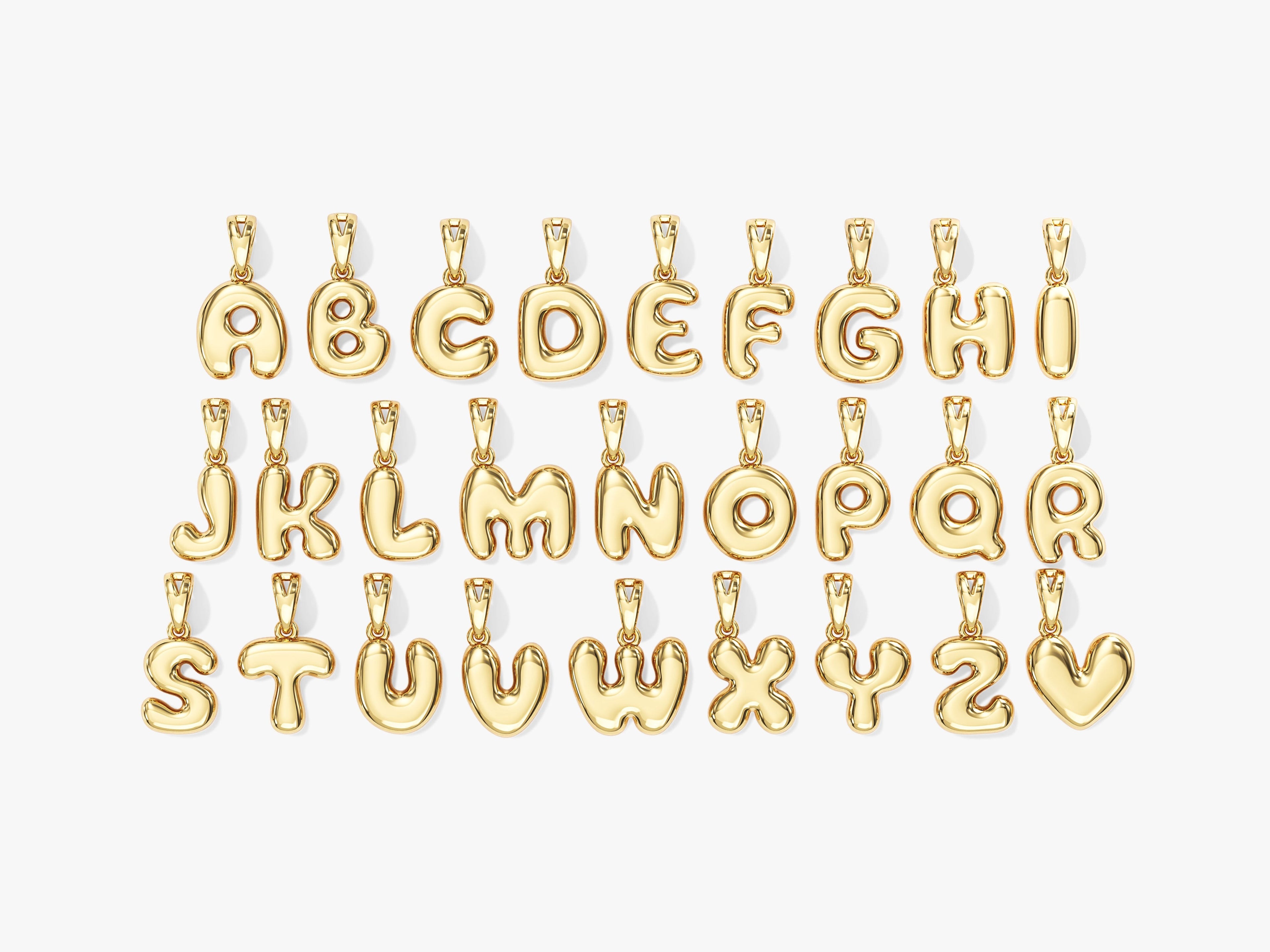 Bubble Initial Necklace