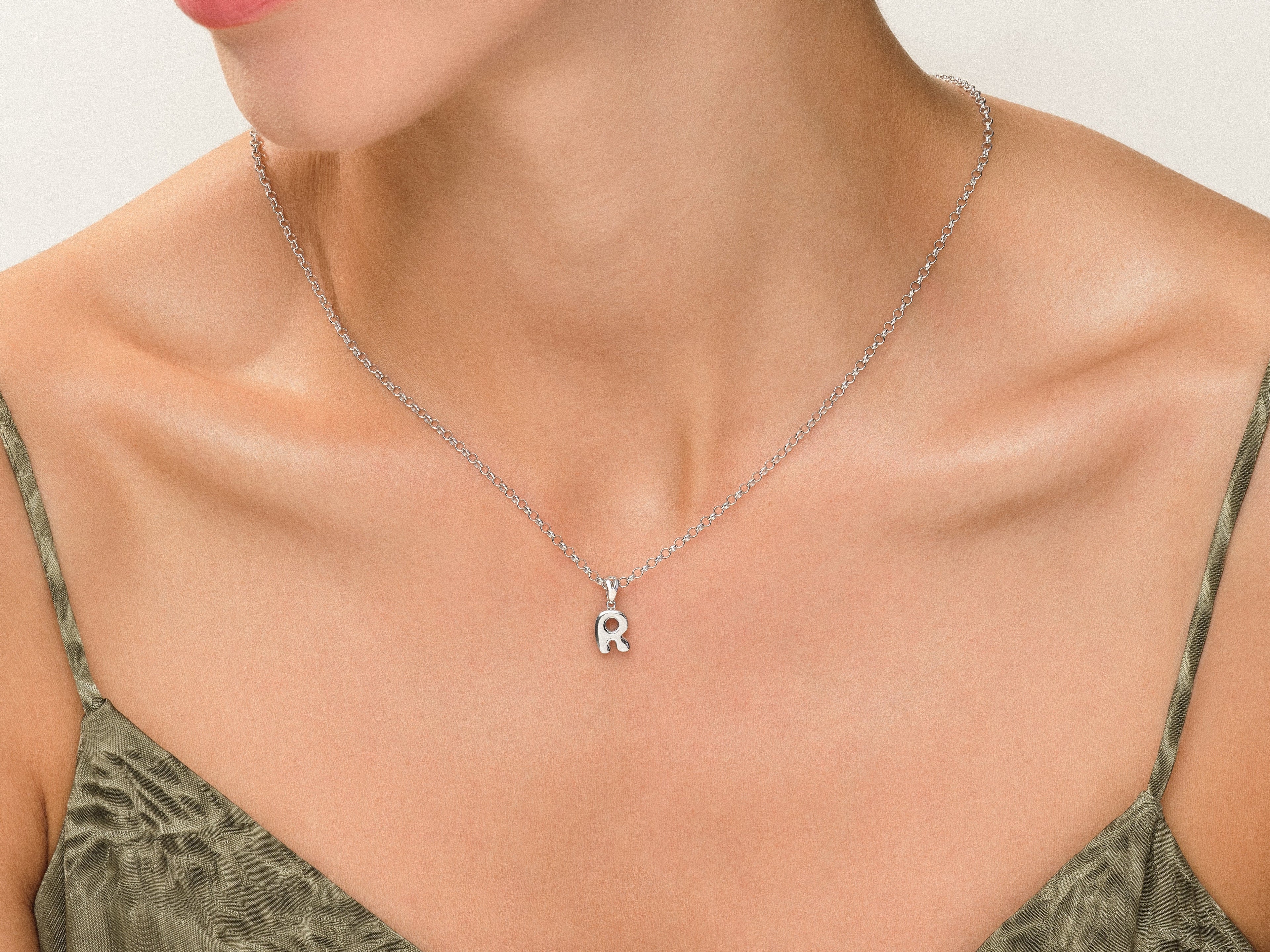 Bubble Initial Necklace