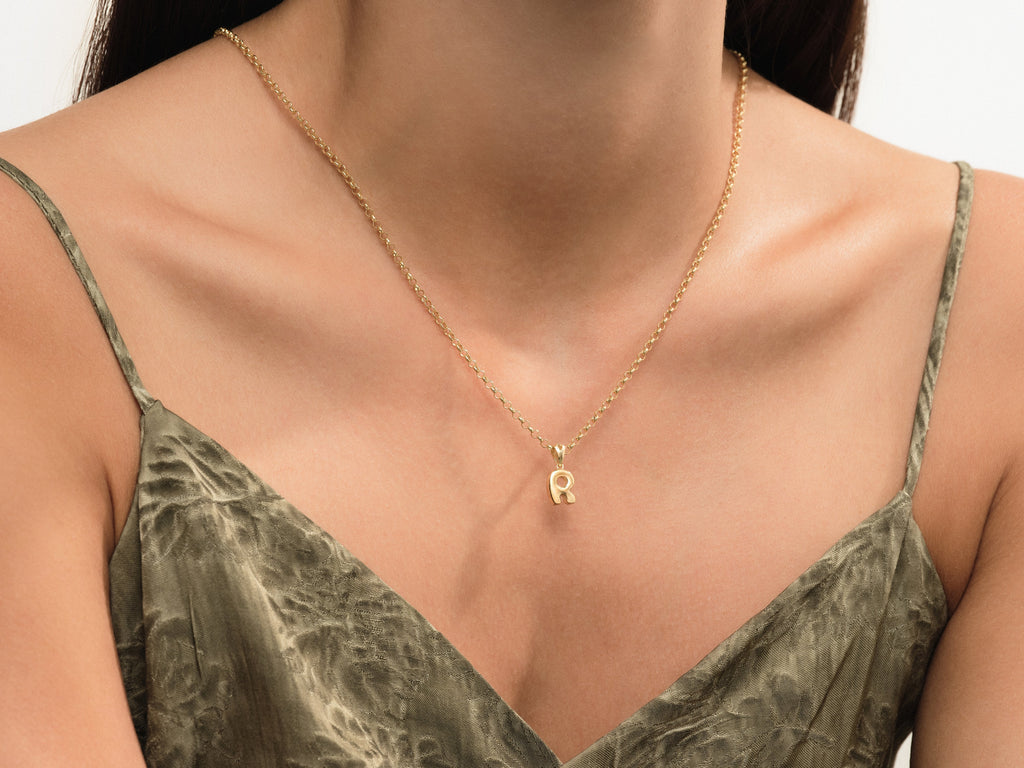 Bubble Initial Necklace
