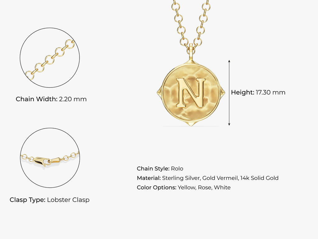 Initial Sand Necklace