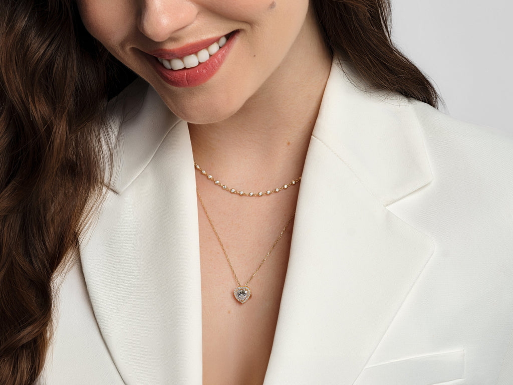 Halo Heart Necklace