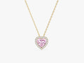 Halo Pink Heart Necklace