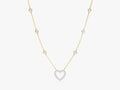 Heart Charm with Station Necklace